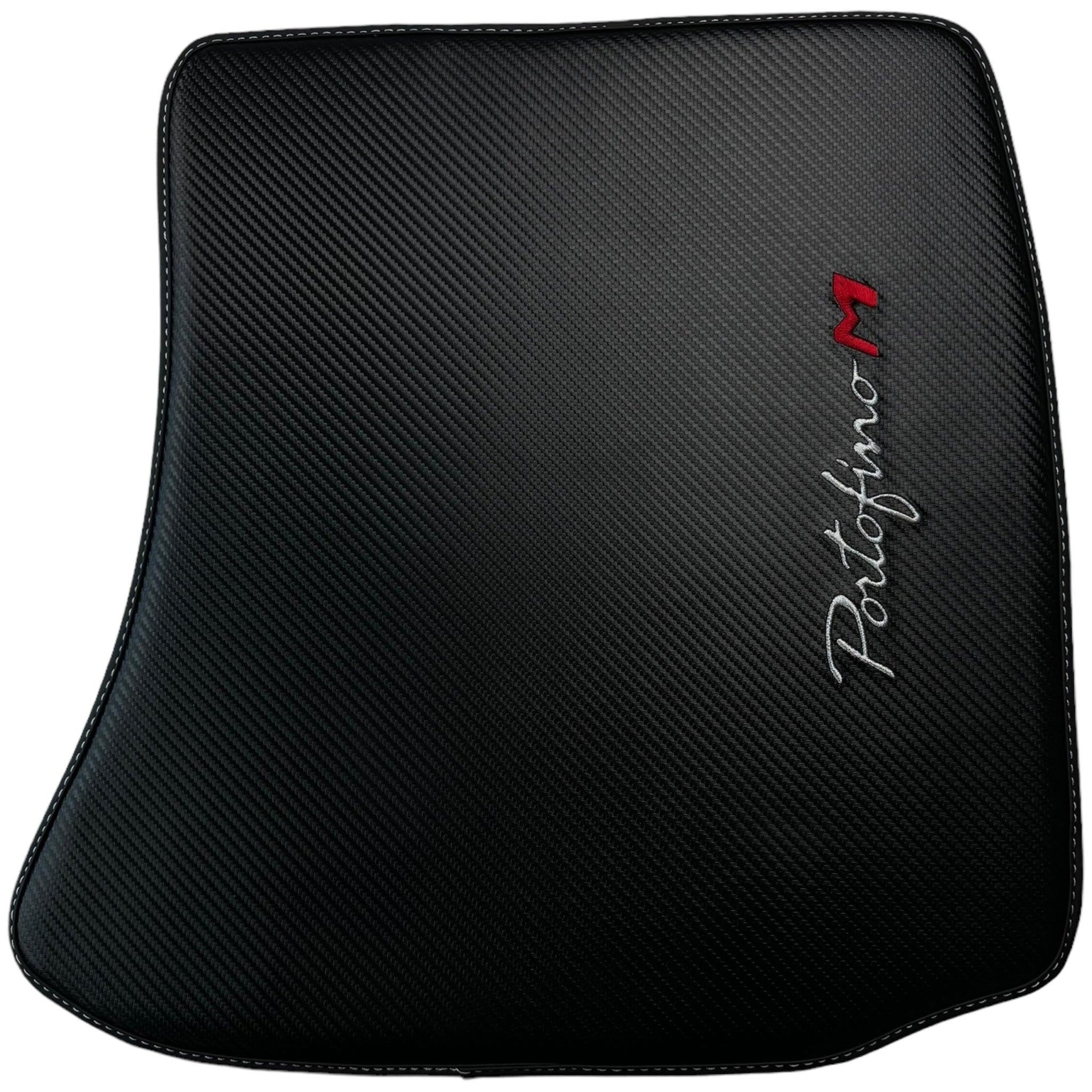 Carbon Fiber Leather Floor Mats for Ferrari Portofino M (2018-2023) - AutoWin