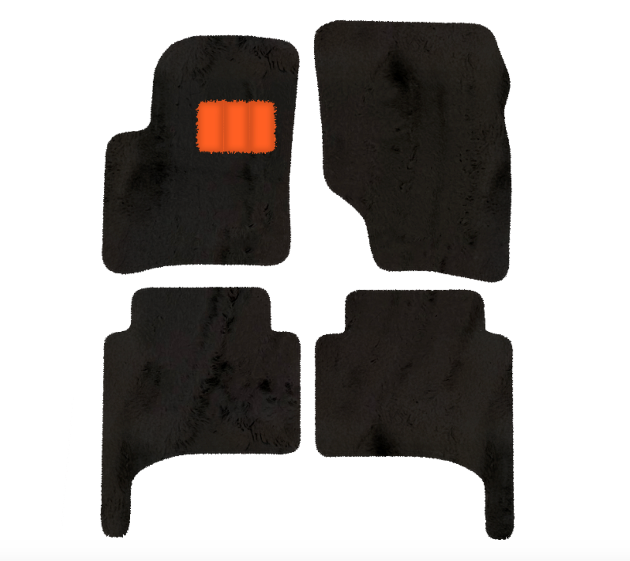 Custom Black Floor Mats for Porsche Cayenne (2003-2010) With Leather - AutoWin