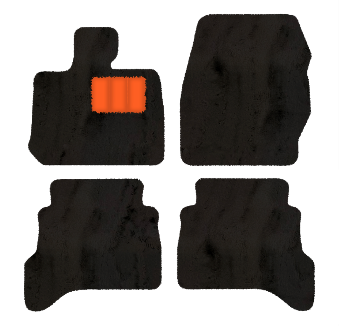 Premium Sheepskin Floor Mats for Land Rover Defender 90 (2007-2020)