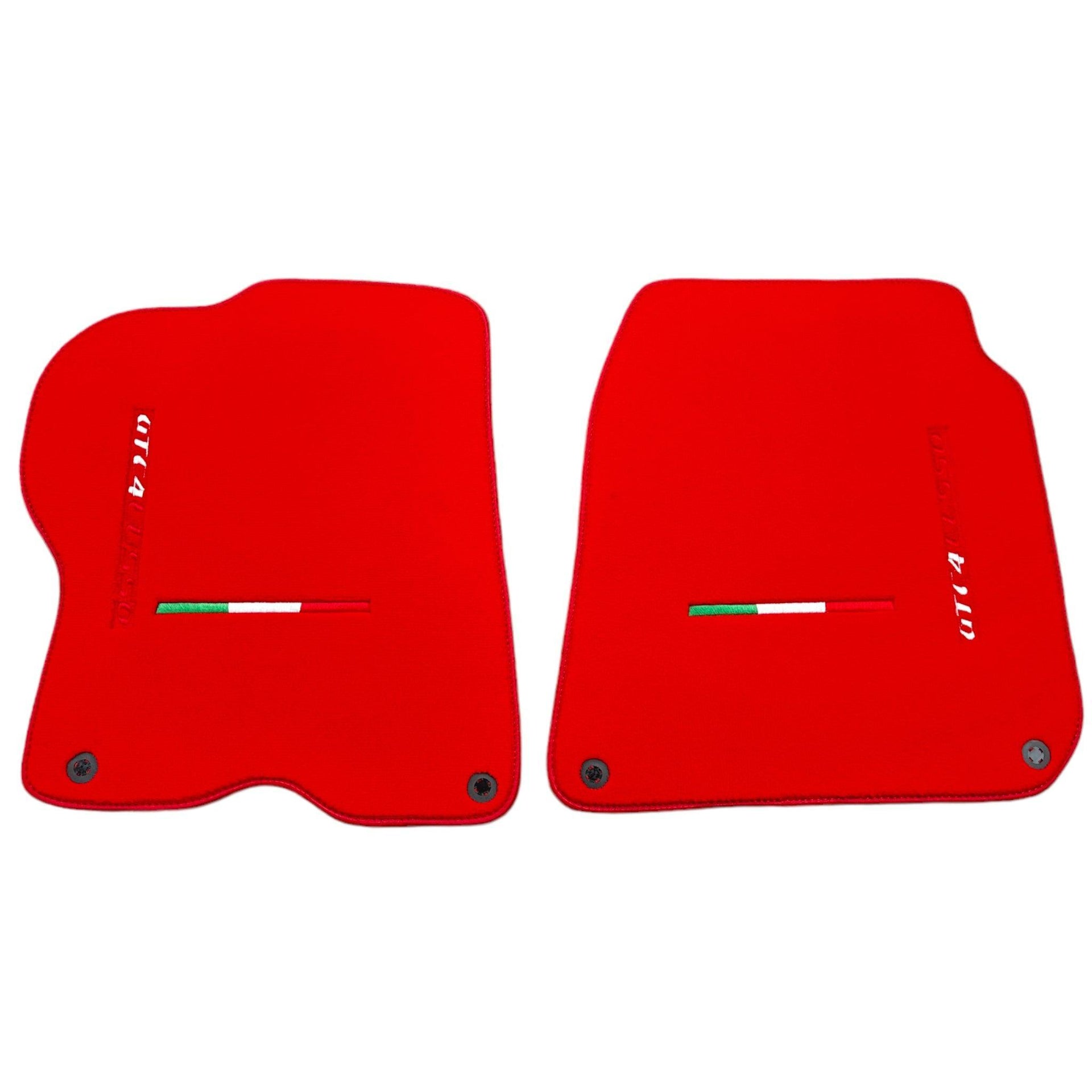 Red Floor Mats for Ferrari GTC4 Lusso (2016-2023) Italian Edition - AutoWin