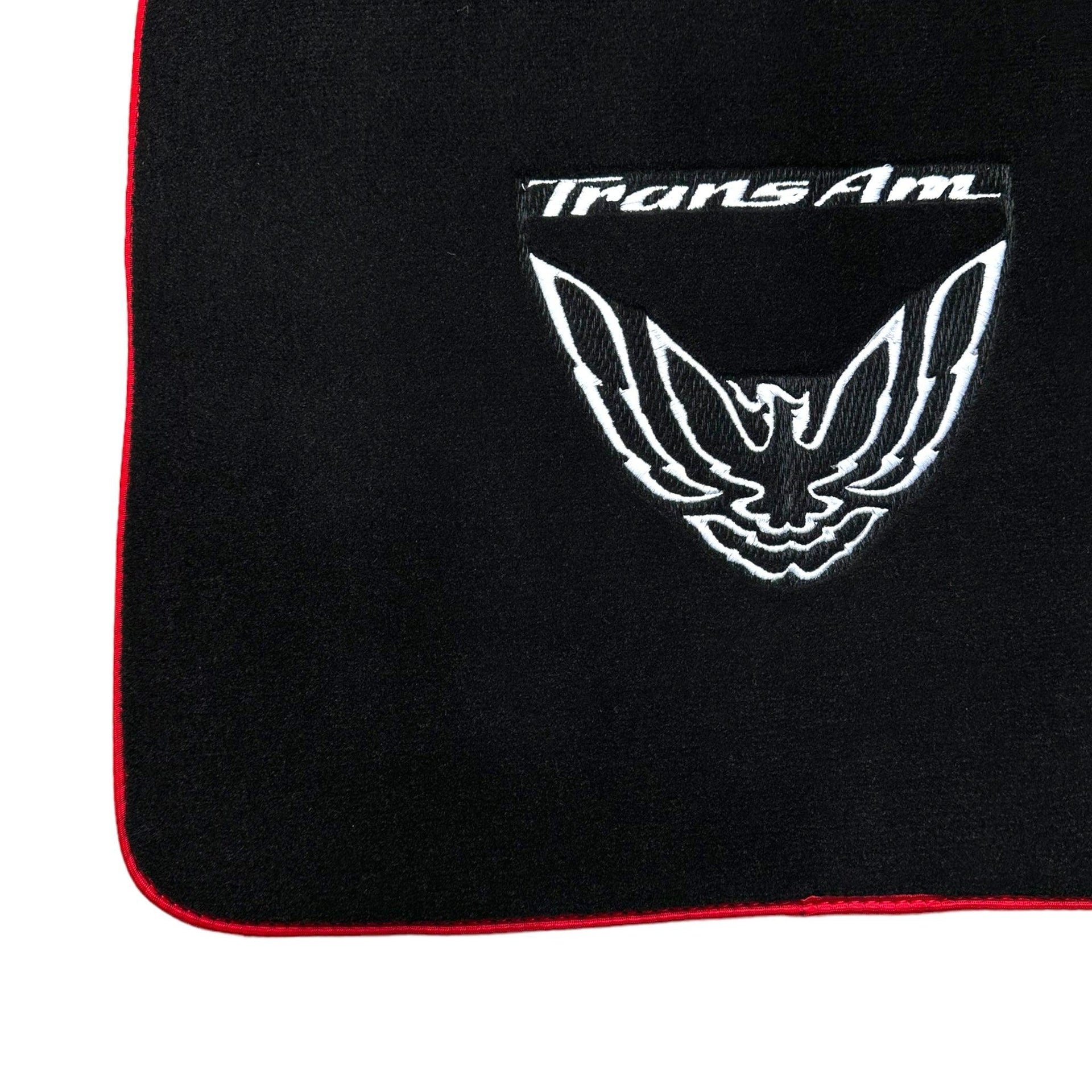 Black Floor Mats Red Trim for Pontiac FireBird (1993-2002) Trans Am - AutoWin