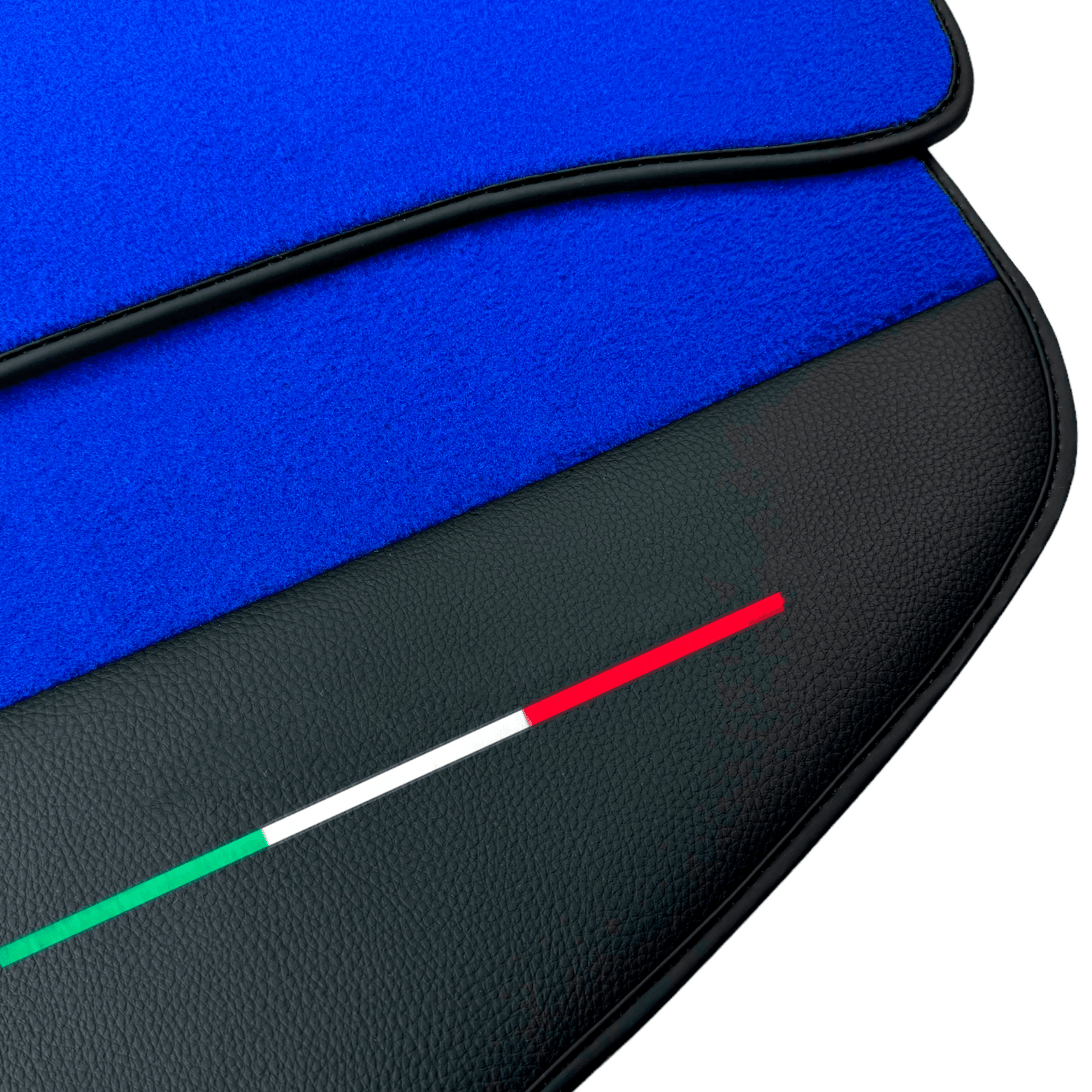 Blue Floor Mats for Ferrari SF90 Stradale (2019-2024) with Leather - AutoWin