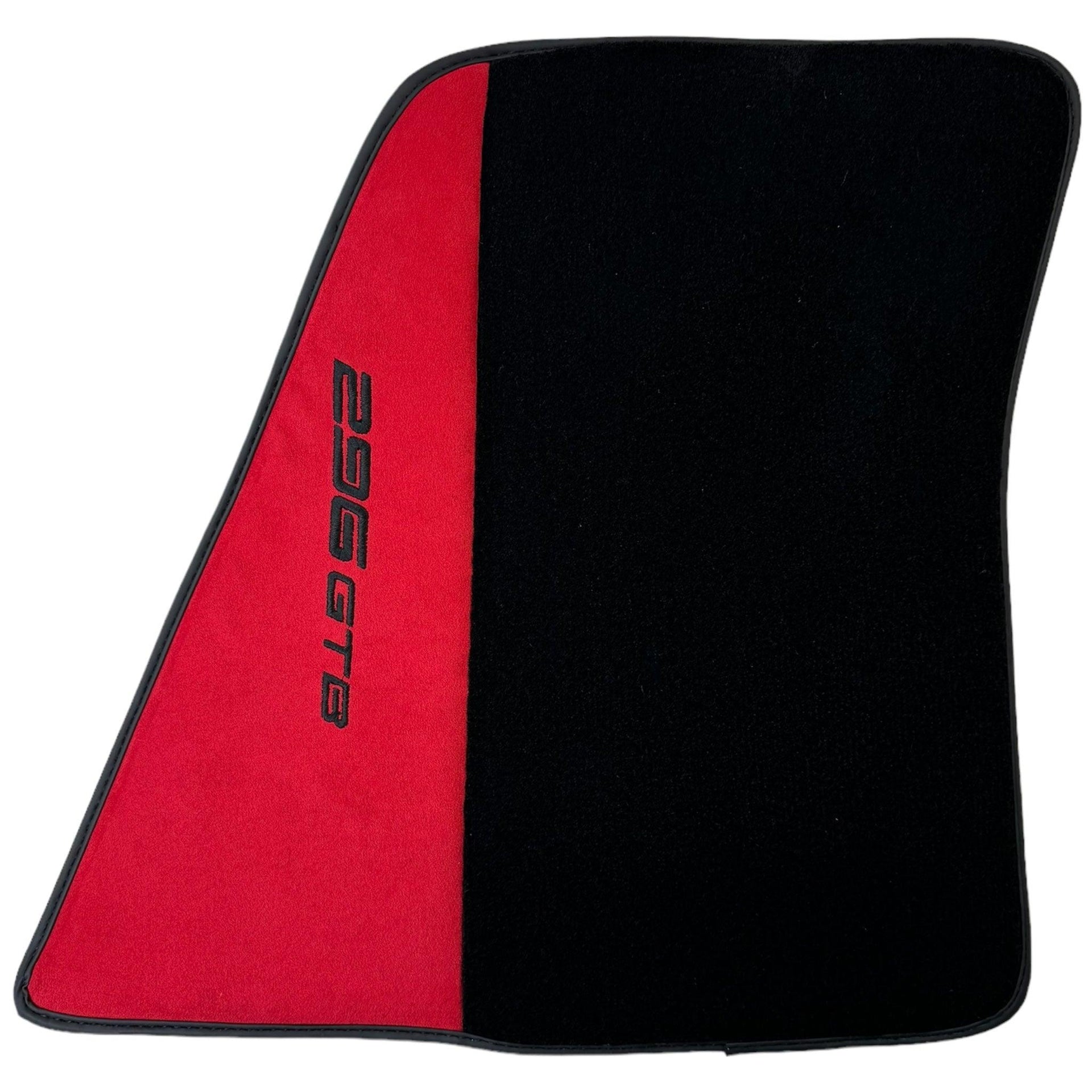 Red Floor Mats for Ferrari 296 GTB (2022-2024) with Alcantara Leather - AutoWin