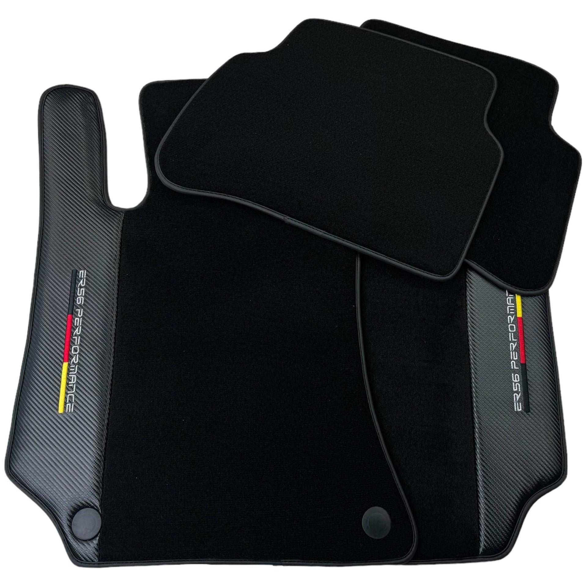 Black Floor Mats for Mercedes Benz C218 Coupe Facelift with Carbon | ER56 Performance - AutoWin