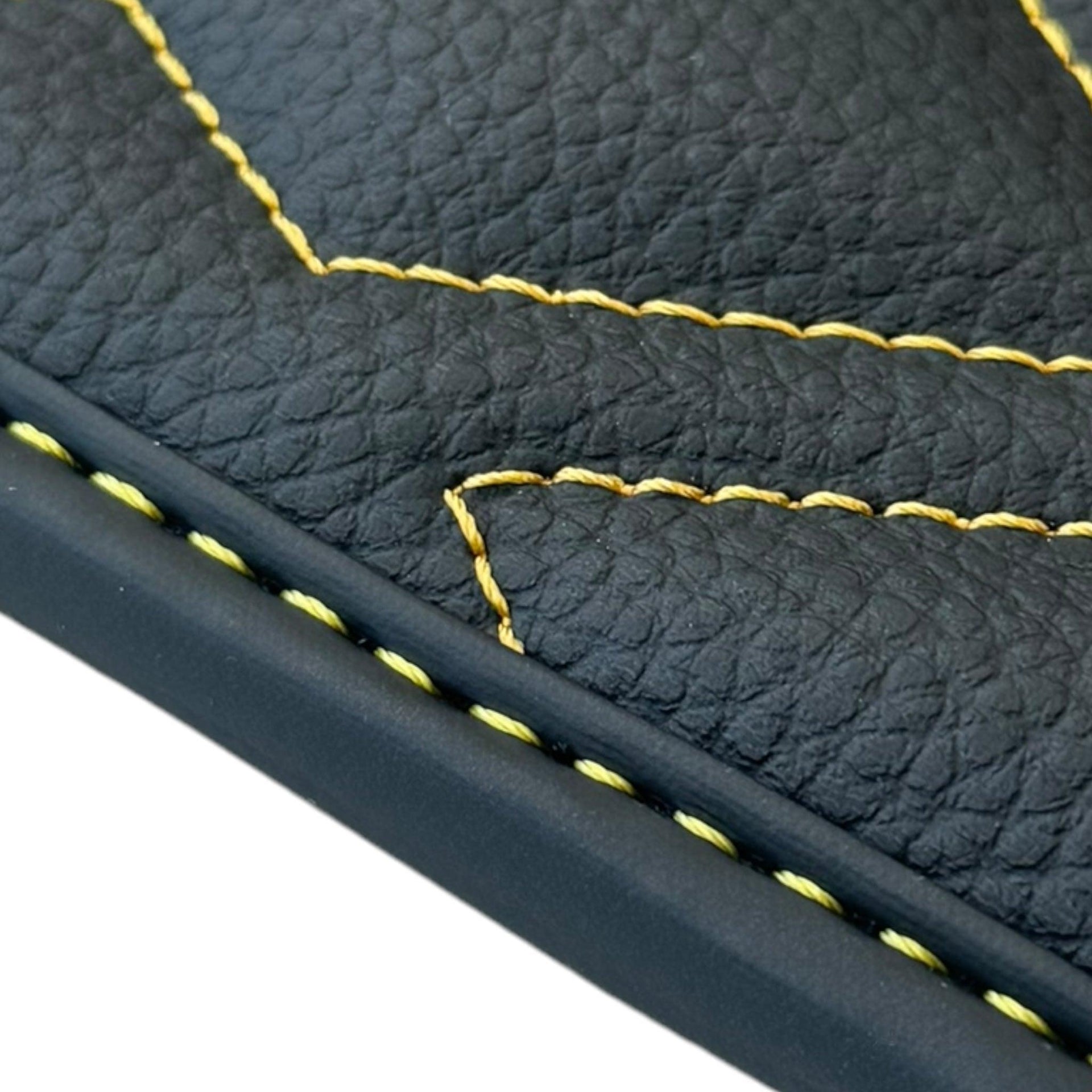 Black Leather Floor Mats for Rolls-Royce Spectre (2023-2024) ER56 Design - AutoWin