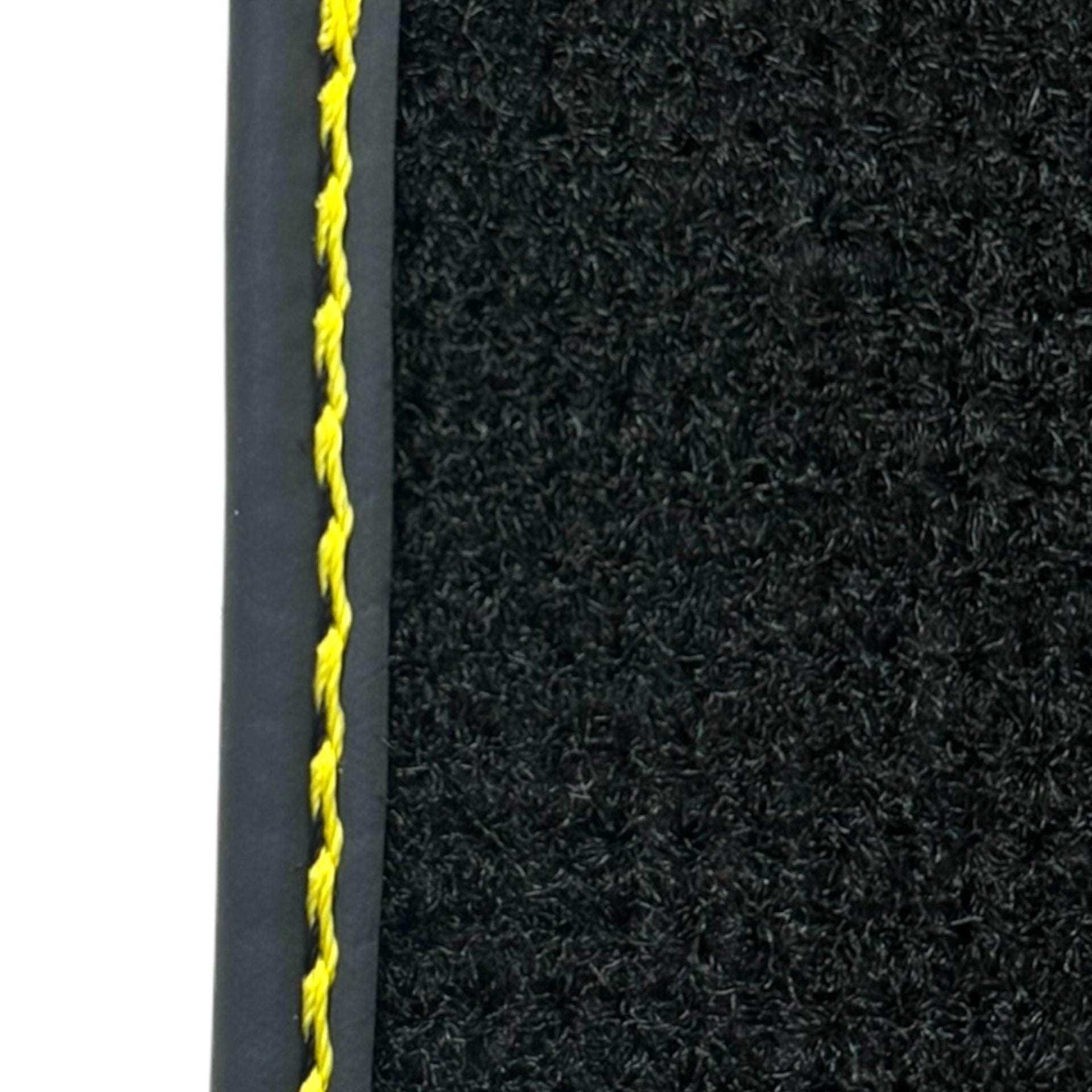 Black Leather Floor Mats for Rolls-Royce Phantom Drophead Coupe (2007-2016) ER56 Design - AutoWin