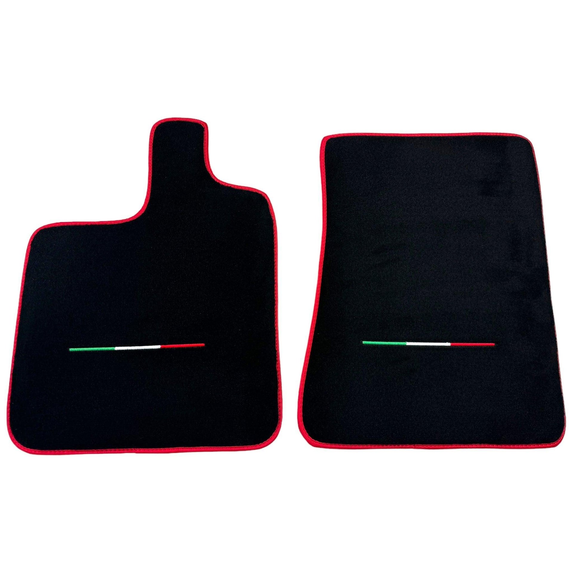 Black Floor Mats for Ferrari Purosangue Long with Red Trim | Italian Edition - AutoWin