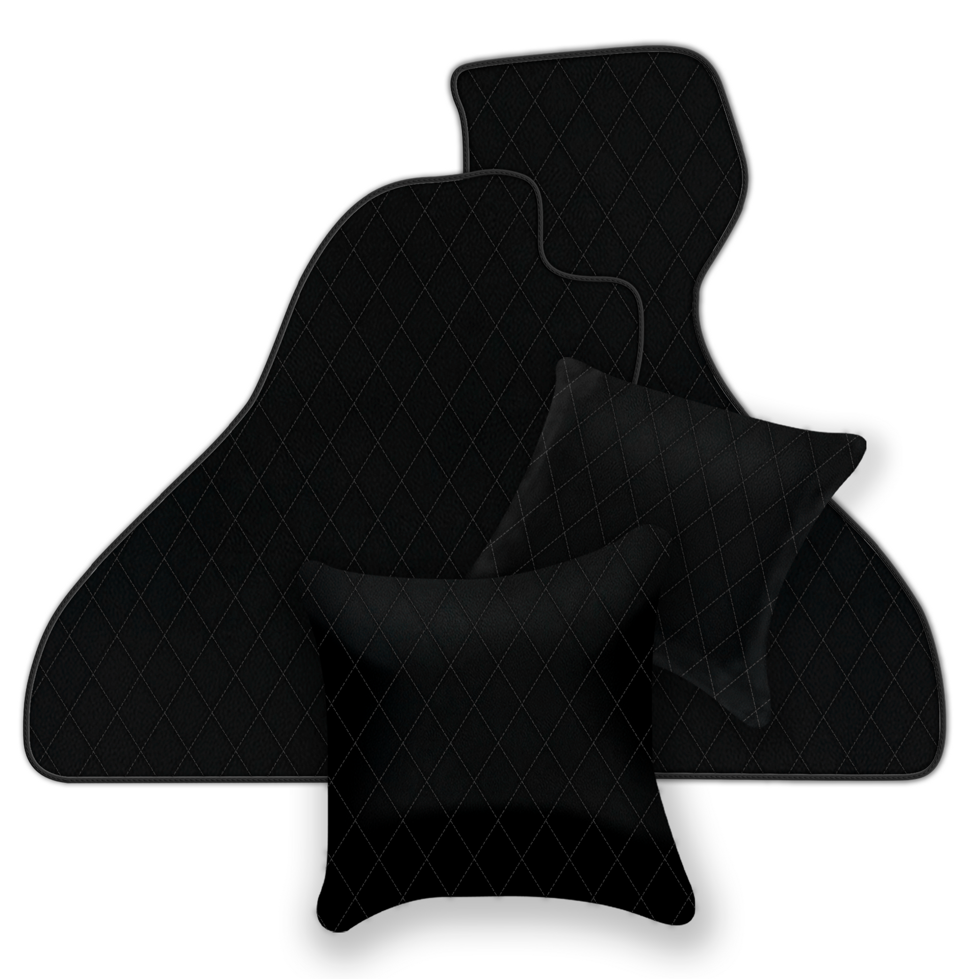 Premium Black Leather Floor Mats for Ferrari Mondial (1980-1993)