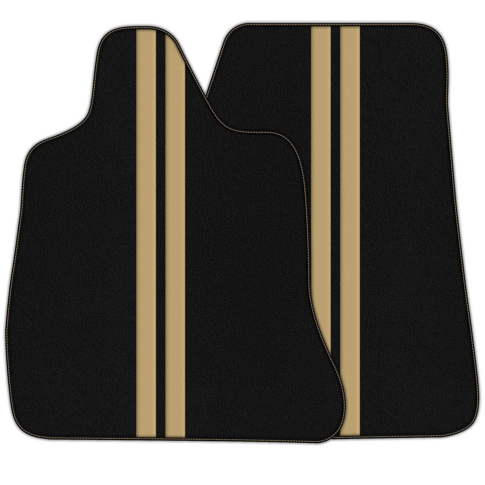 Premium Black Leather-Line Floor Mats for Chevrolet C8 (2020-2024)