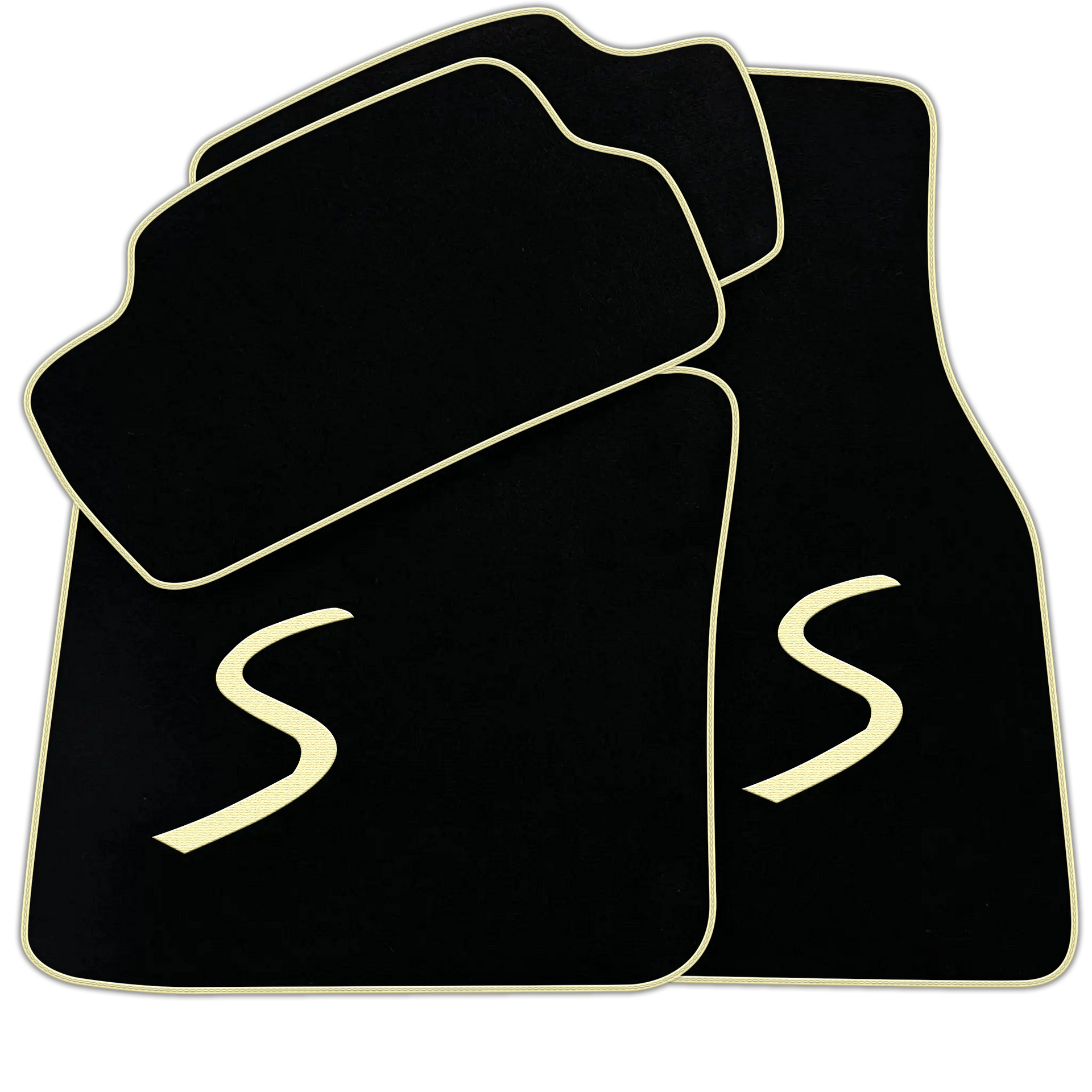 Black Floor Mats for Mini Cooper / One F55 5-Doors (2015-2023)