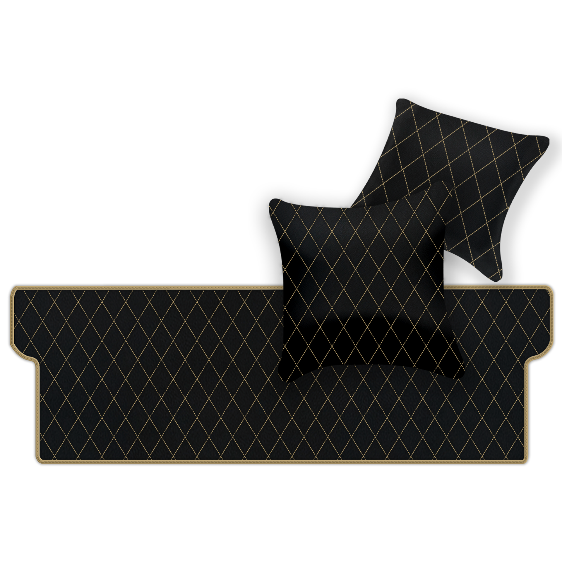 Premium Black Leather Floor Mats for Ferrari Testarossa (1984-1996)