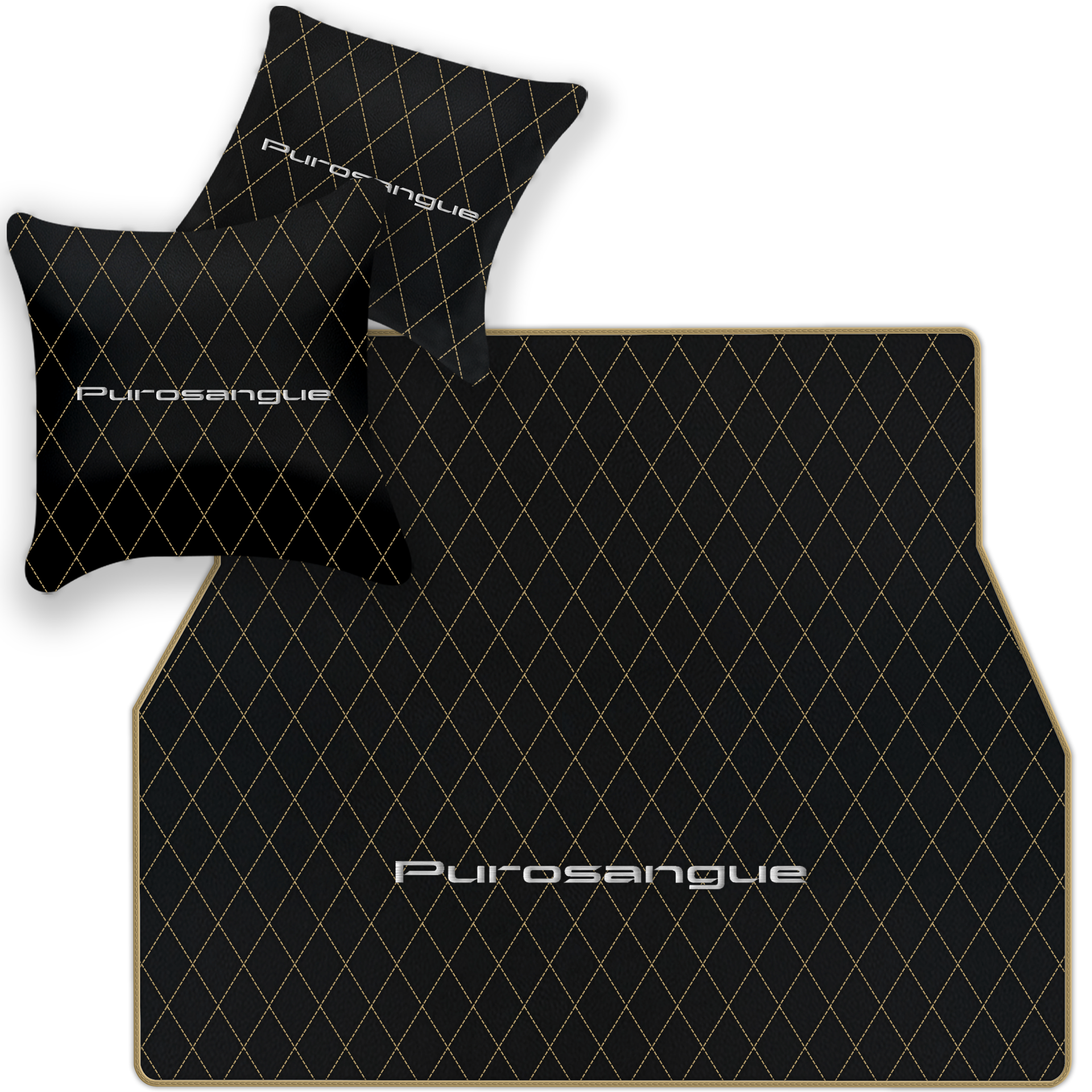 Premium Black Leather Floor Mats for Rolls Royce Shadow (1965-1977)