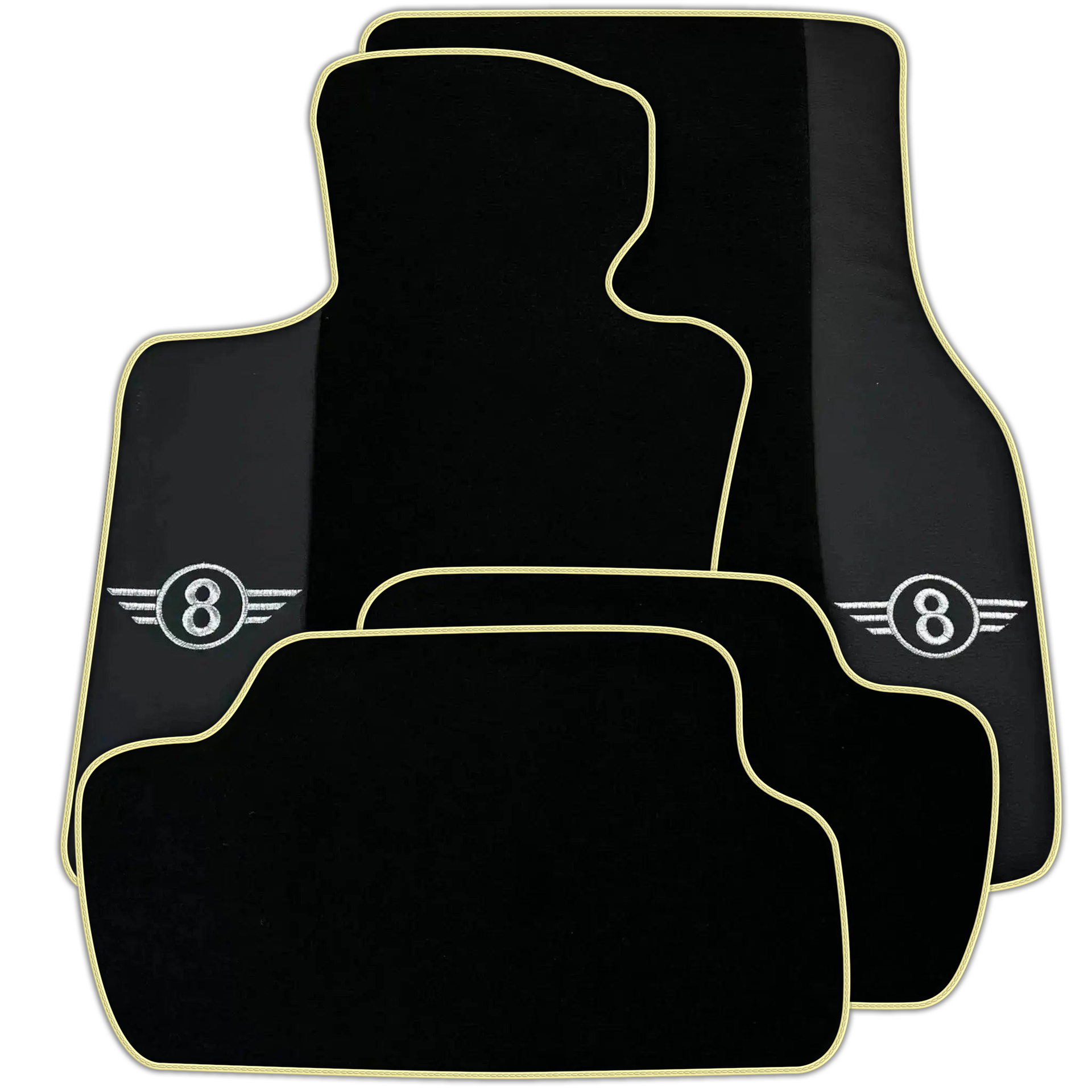 Black Floor Mats for Mini Cooper / One F55 5-Doors (2015-2023) Various Trim Colors