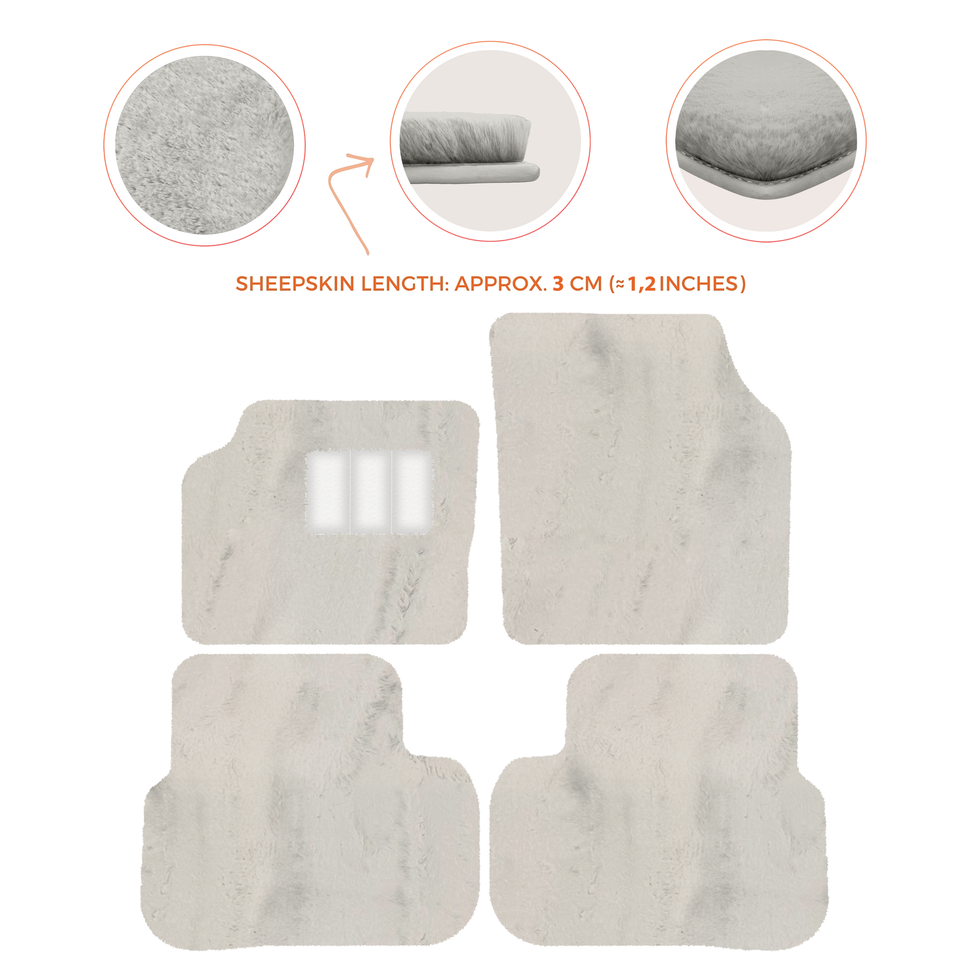 Luxury Sheepskin Floor Mats for Aston Martin V8 Coupe (1996-2000)