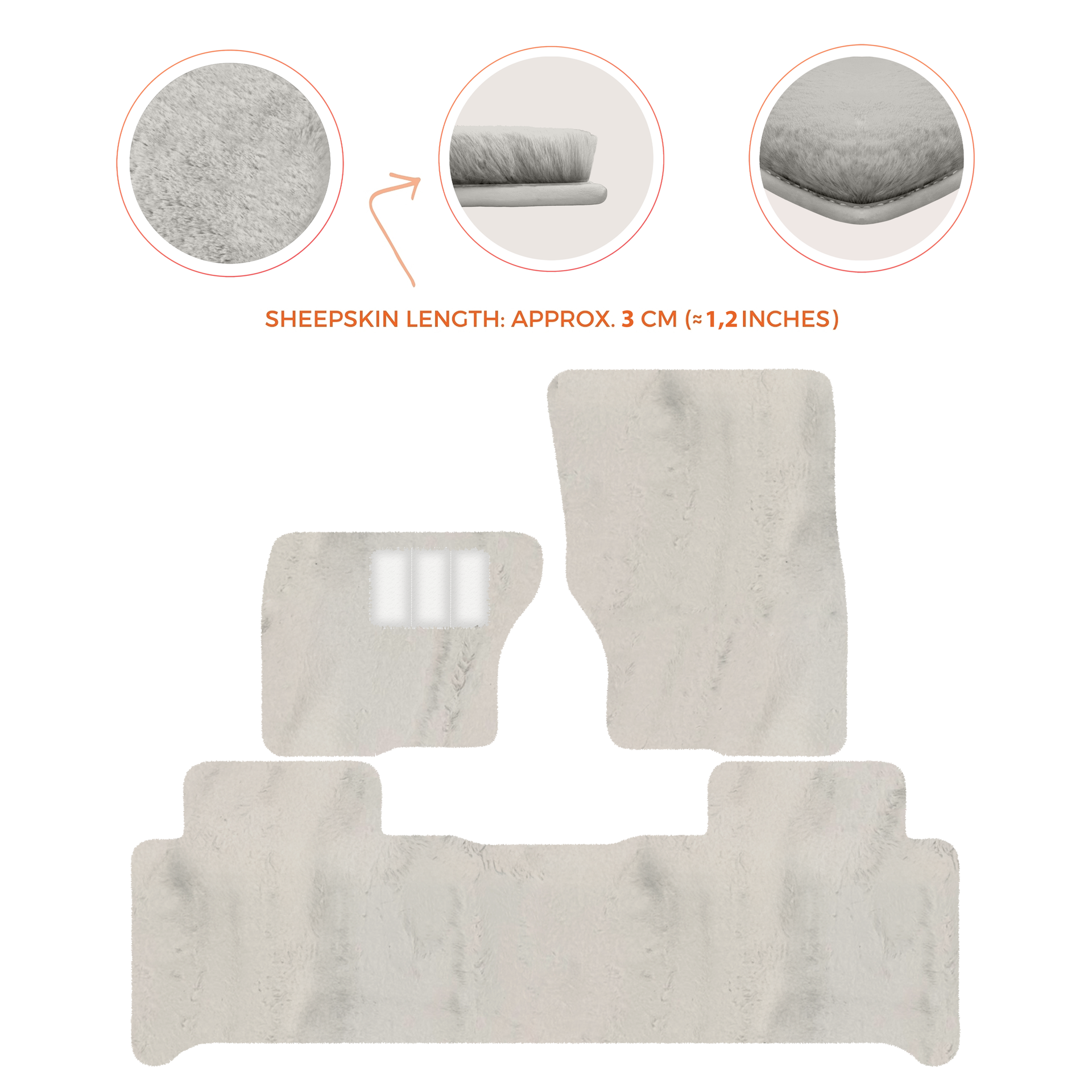 Luxury Sheepskin Floor Mats for Land Rover Discovery (2017-2026)