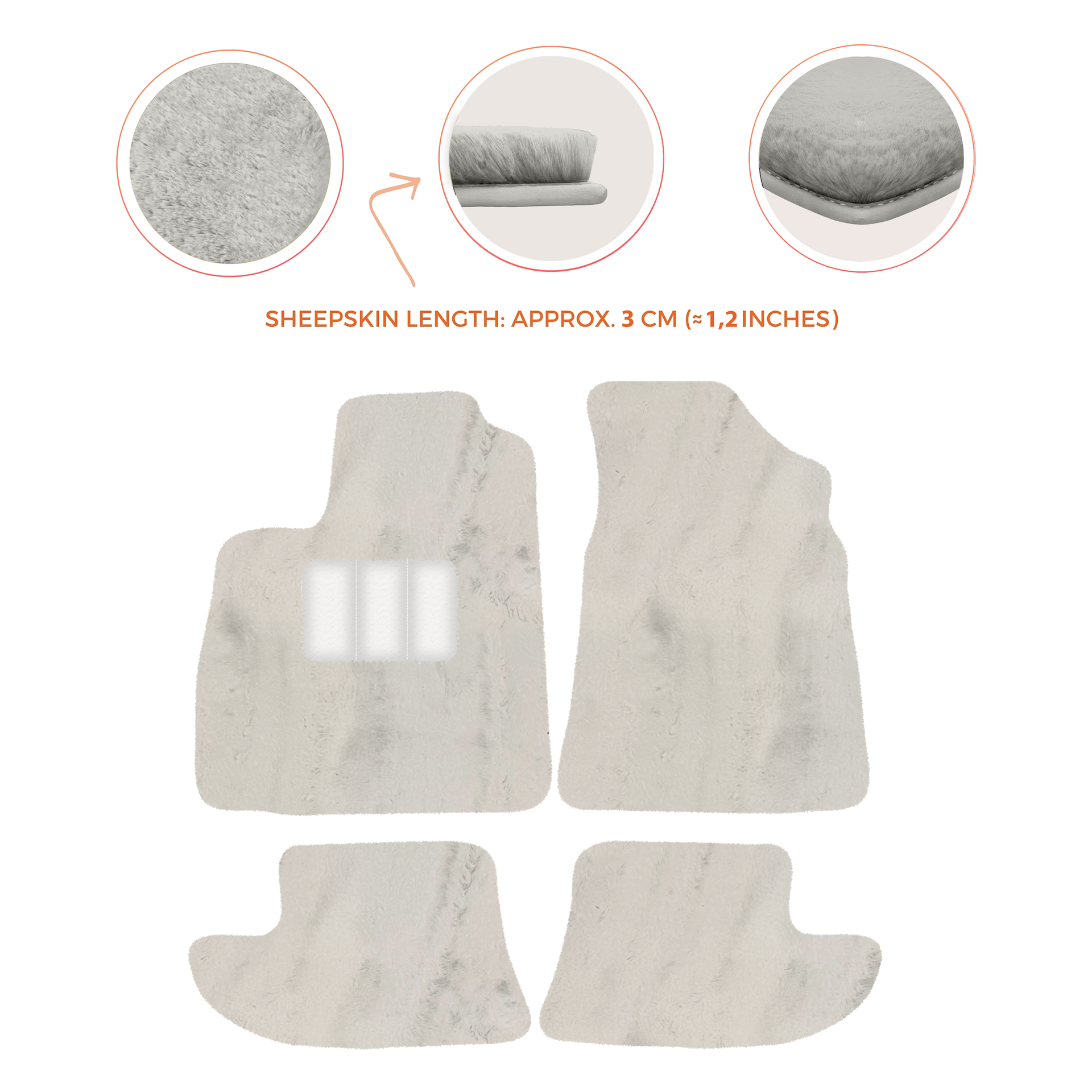 Premium Sheepskin Floor Mats for Bentley Continental GTC (2006–2011)