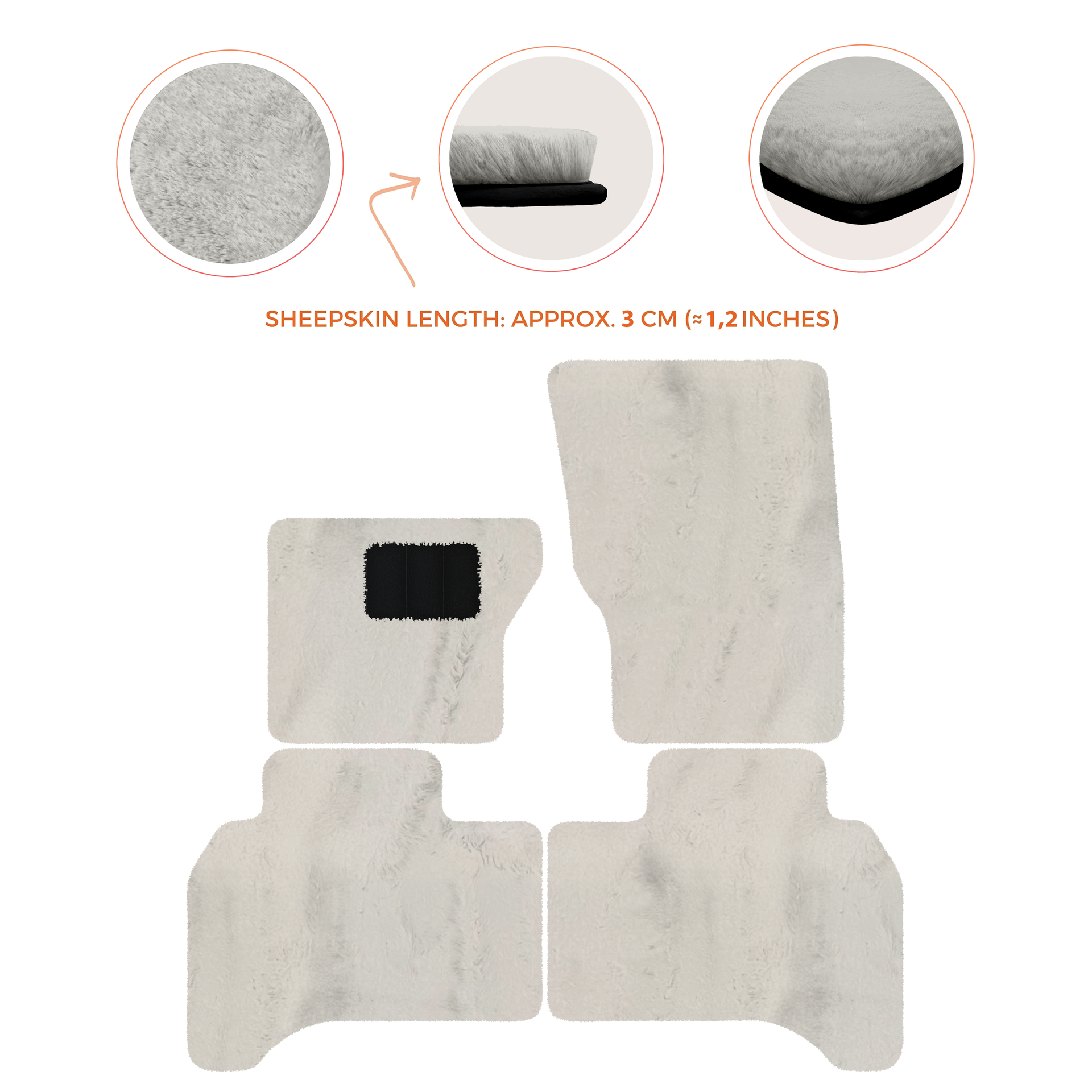 Premium Sheepskin Floor Mats for Range Rover Vehicles (2012-2022)