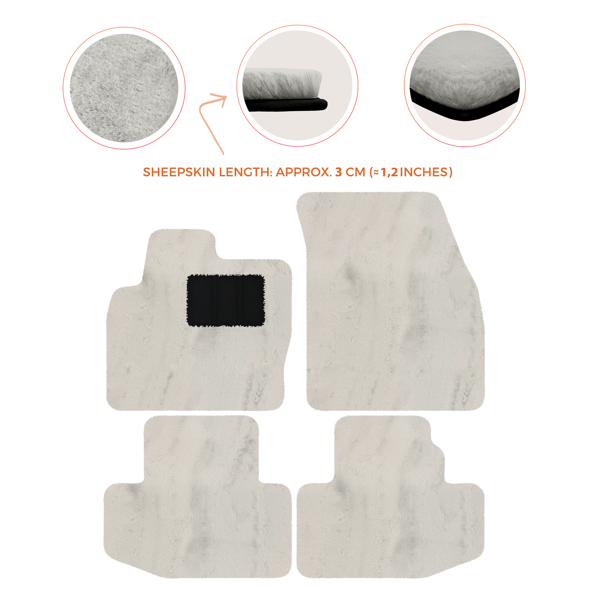 Luxury Sheepskin Floor Mats for Range Rover Sport L460 (2022-2024)