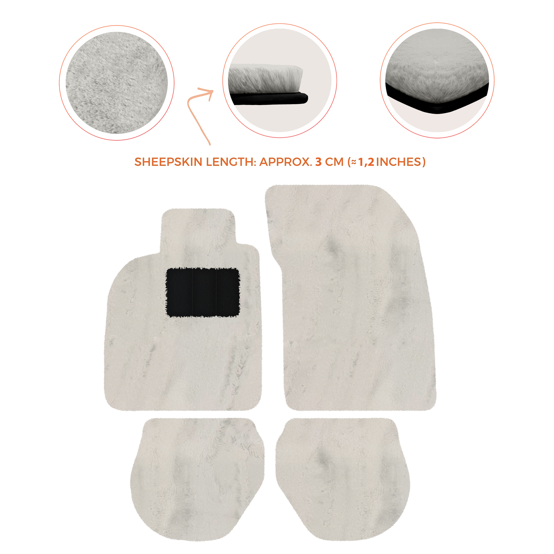 Customizable Leather Floor Mats with Square Pattern for Porsche 911 - 993 (1994-1998) - AutoWin