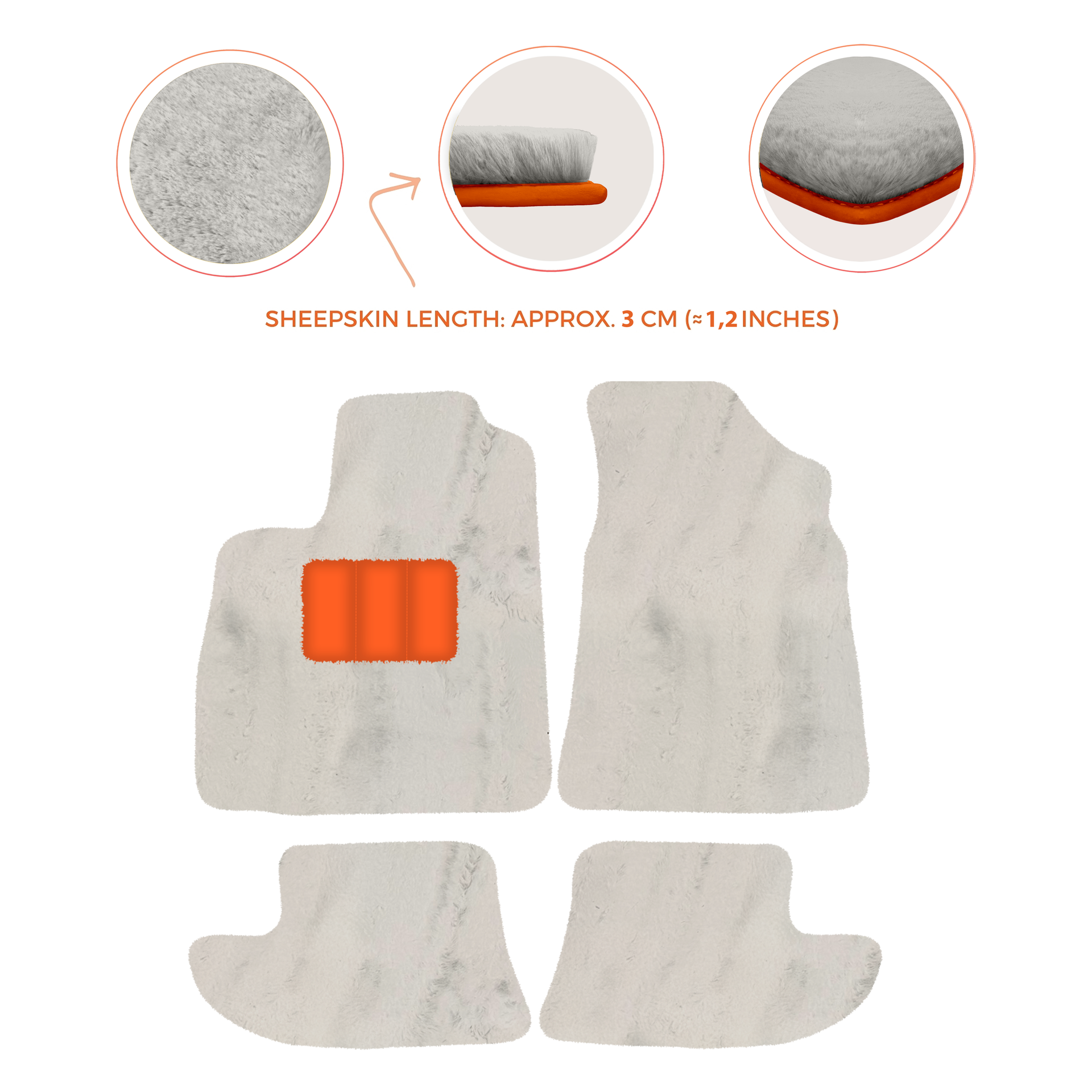 Premium Sheepskin Floor Mats for Bentley Continental GT (2003-2011)