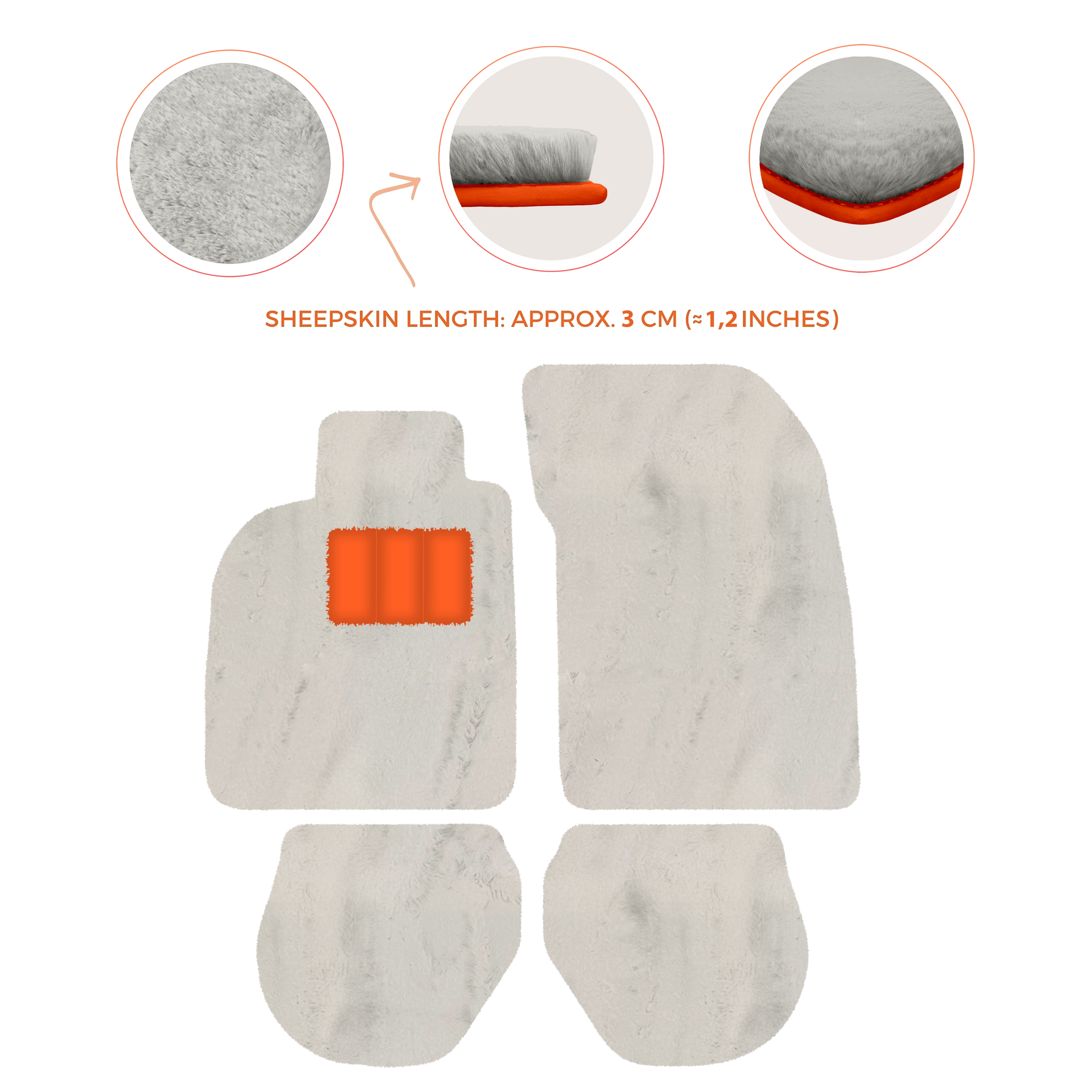 Customizable Leather Floor Mats with Square Pattern for Porsche 911 - 993 (1994-1998) - AutoWin