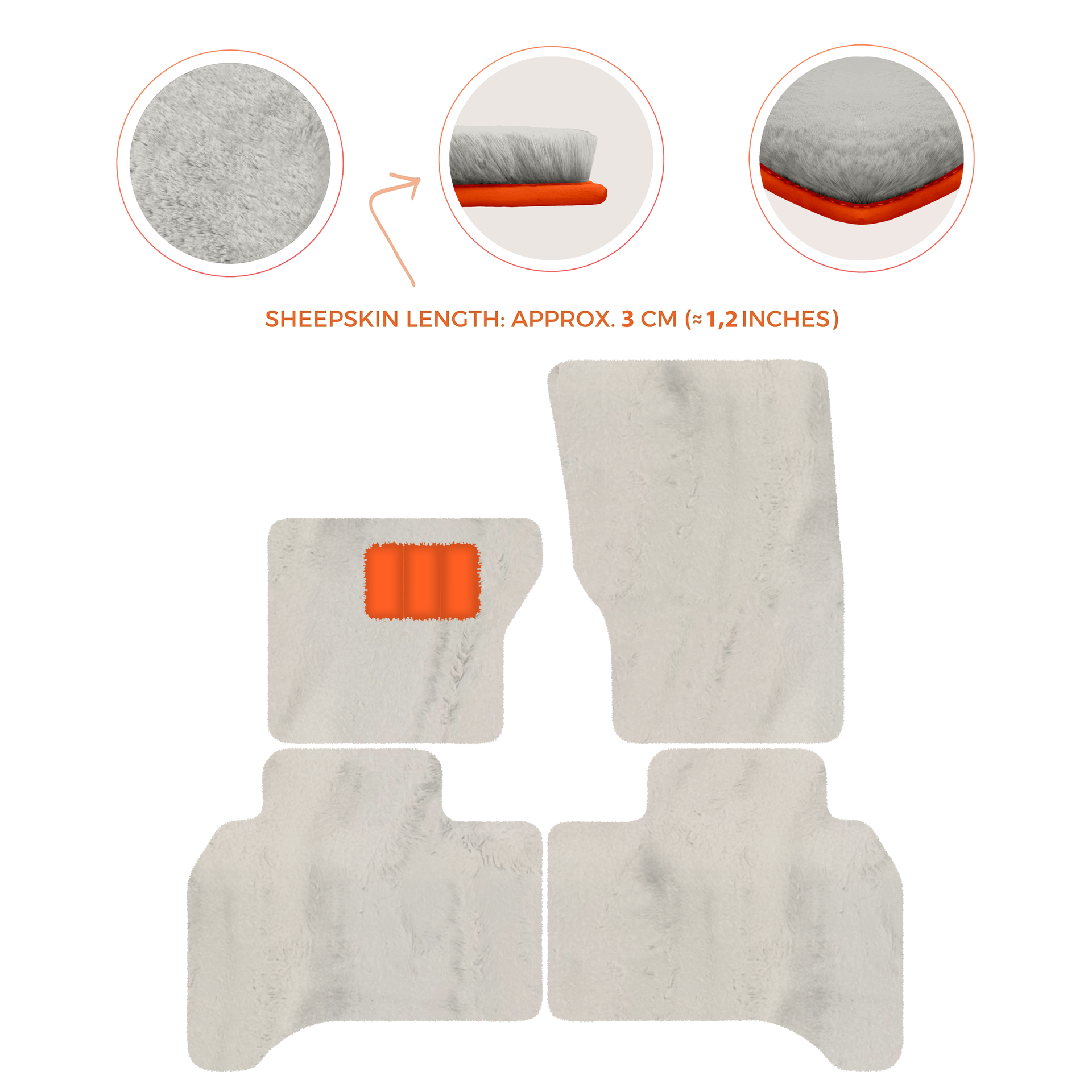 Premium Sheepskin Floor Mats for Range Rover Vehicles (2012-2022)