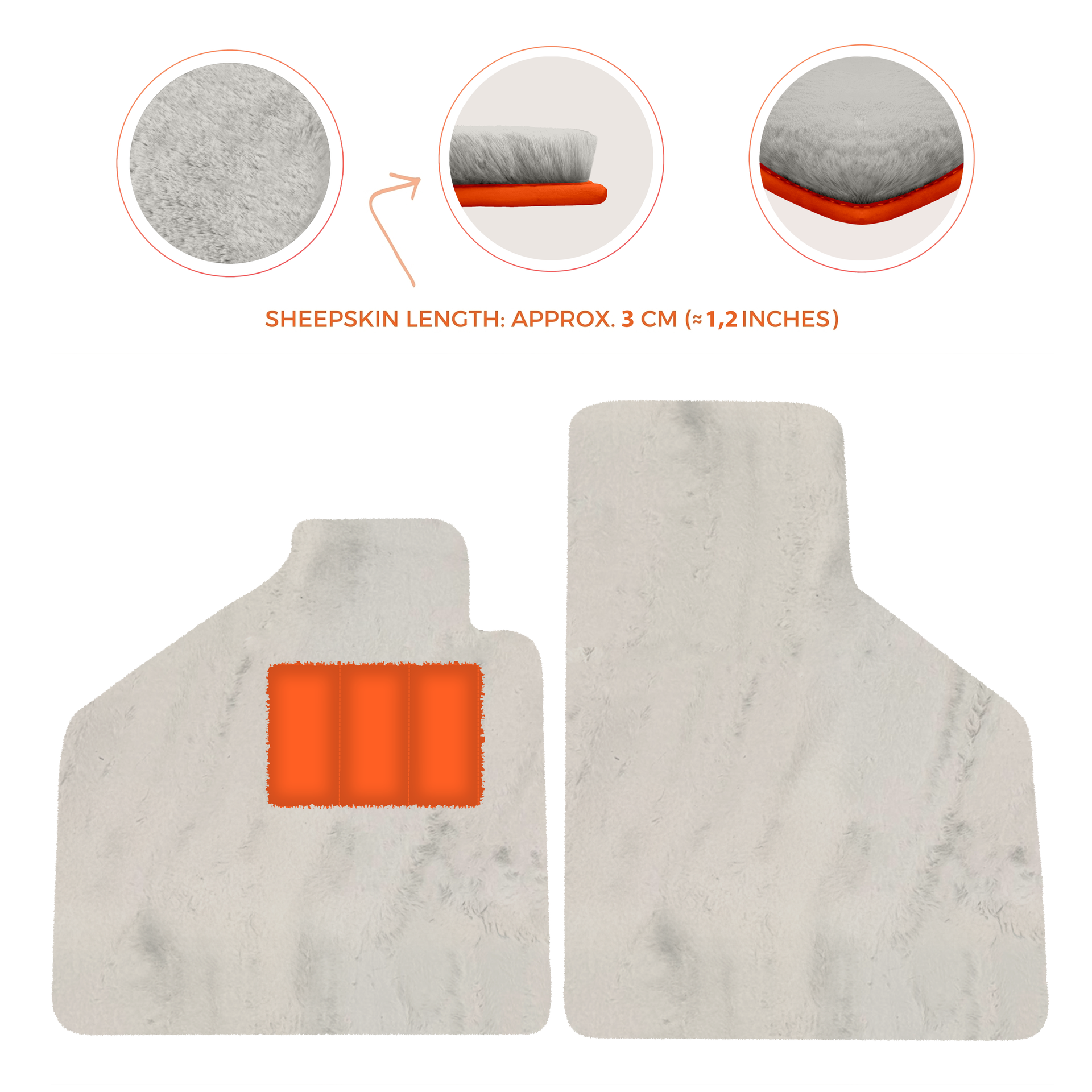 Premium Sheepskin Floor Mats for Lamborghini Aventador (2012-2022)