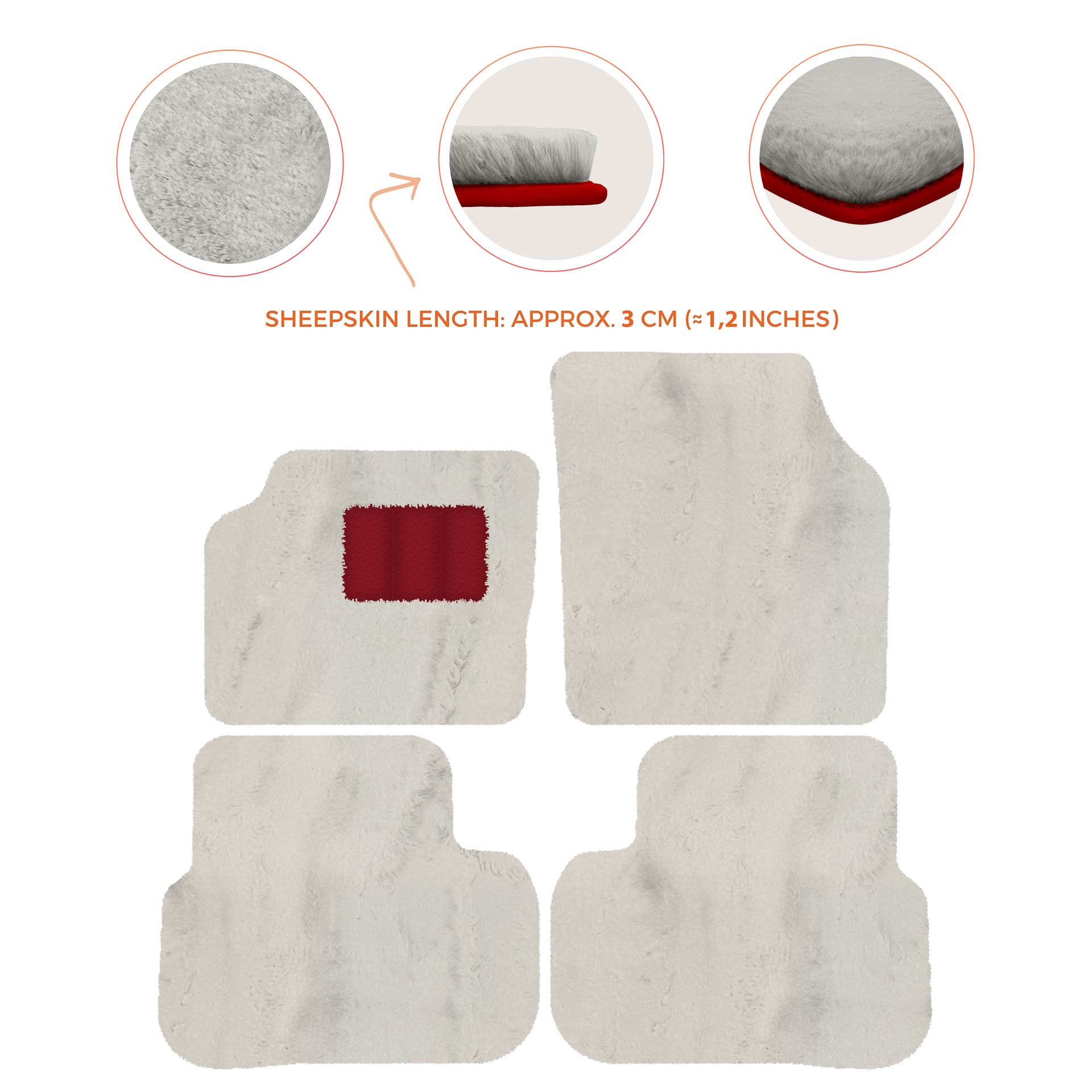 Luxury Sheepskin Floor Mats for Aston Martin V8 Coupe (1996-2000)