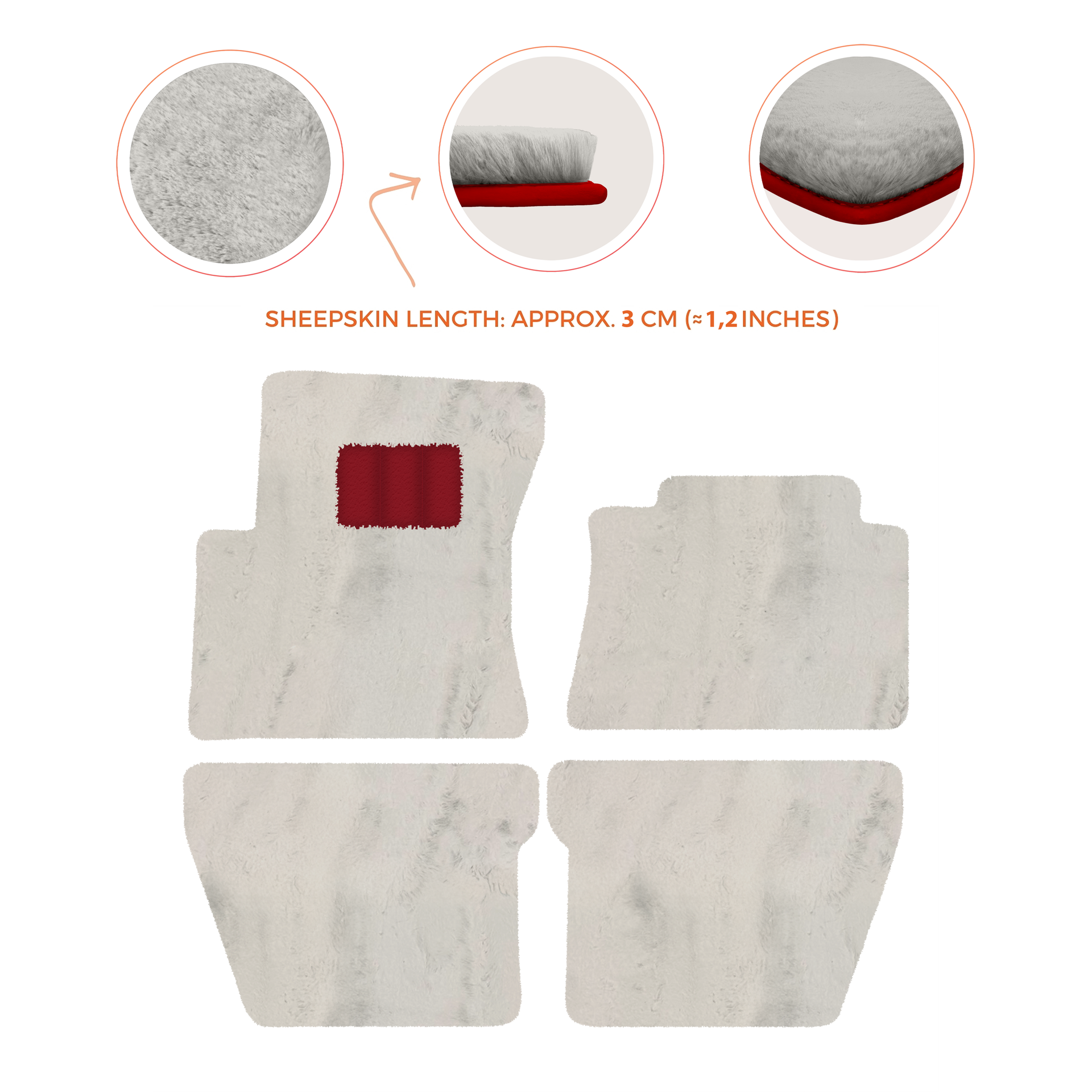 Premium Sheepskin Floor Mats for Bentley Flying Spur (2019-2023)