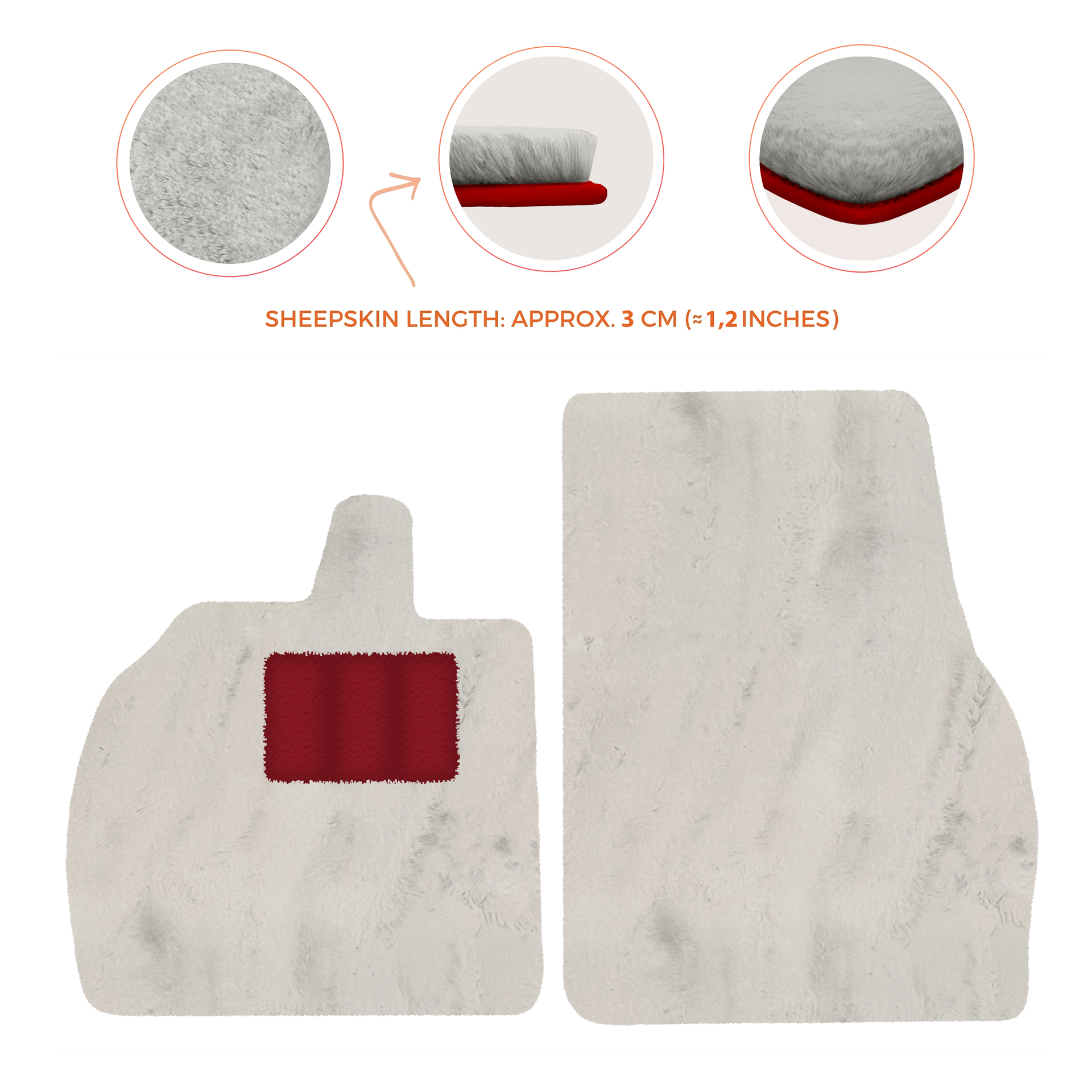 Luxury Sheepskin Floor Mats for Lamborghini Revuelto 2024-2025