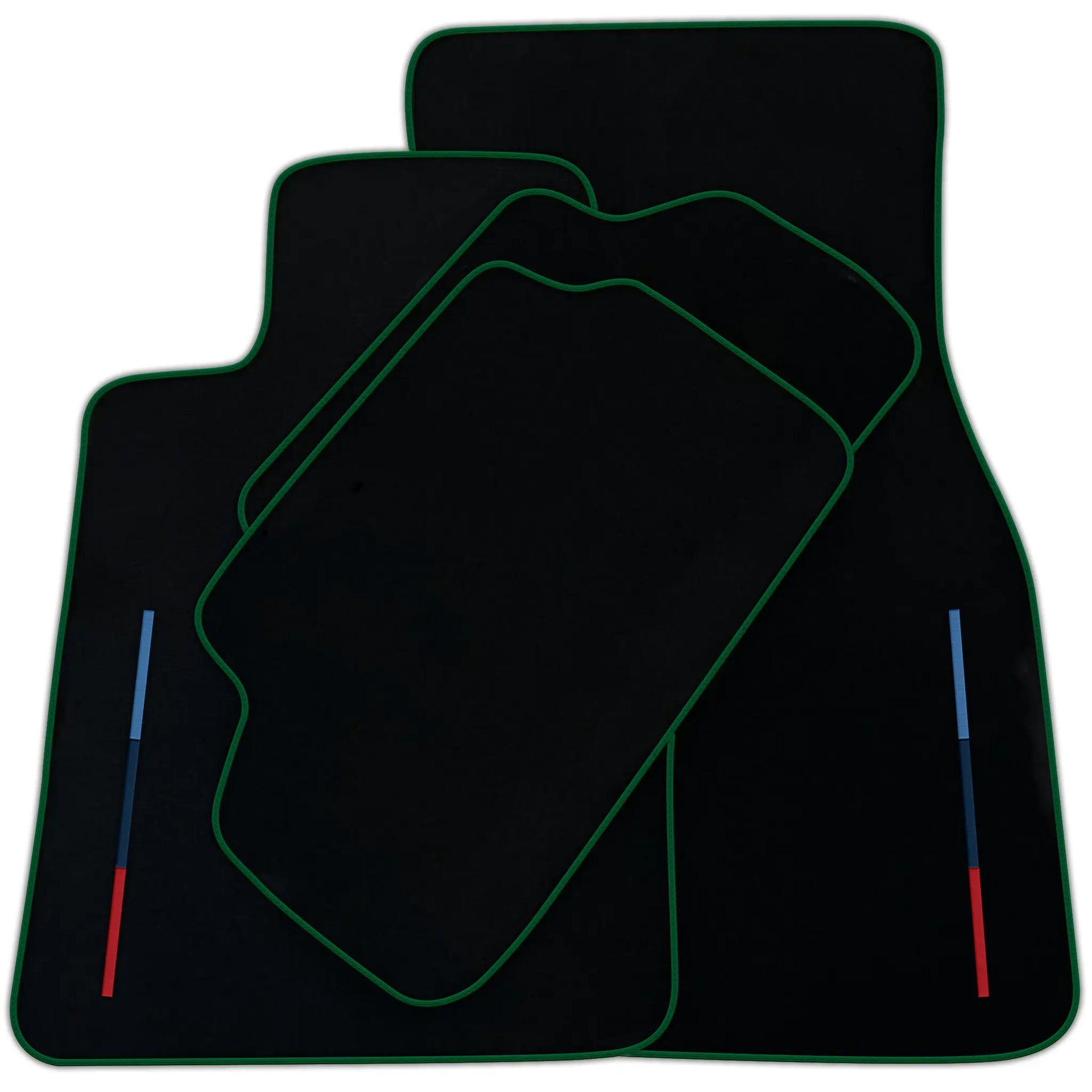 Black Floor Mats For BMW 6 Series F13 2-door Coupe With 3 Color Stripes Tailored Set Perfect Fit | Various Trim Colors