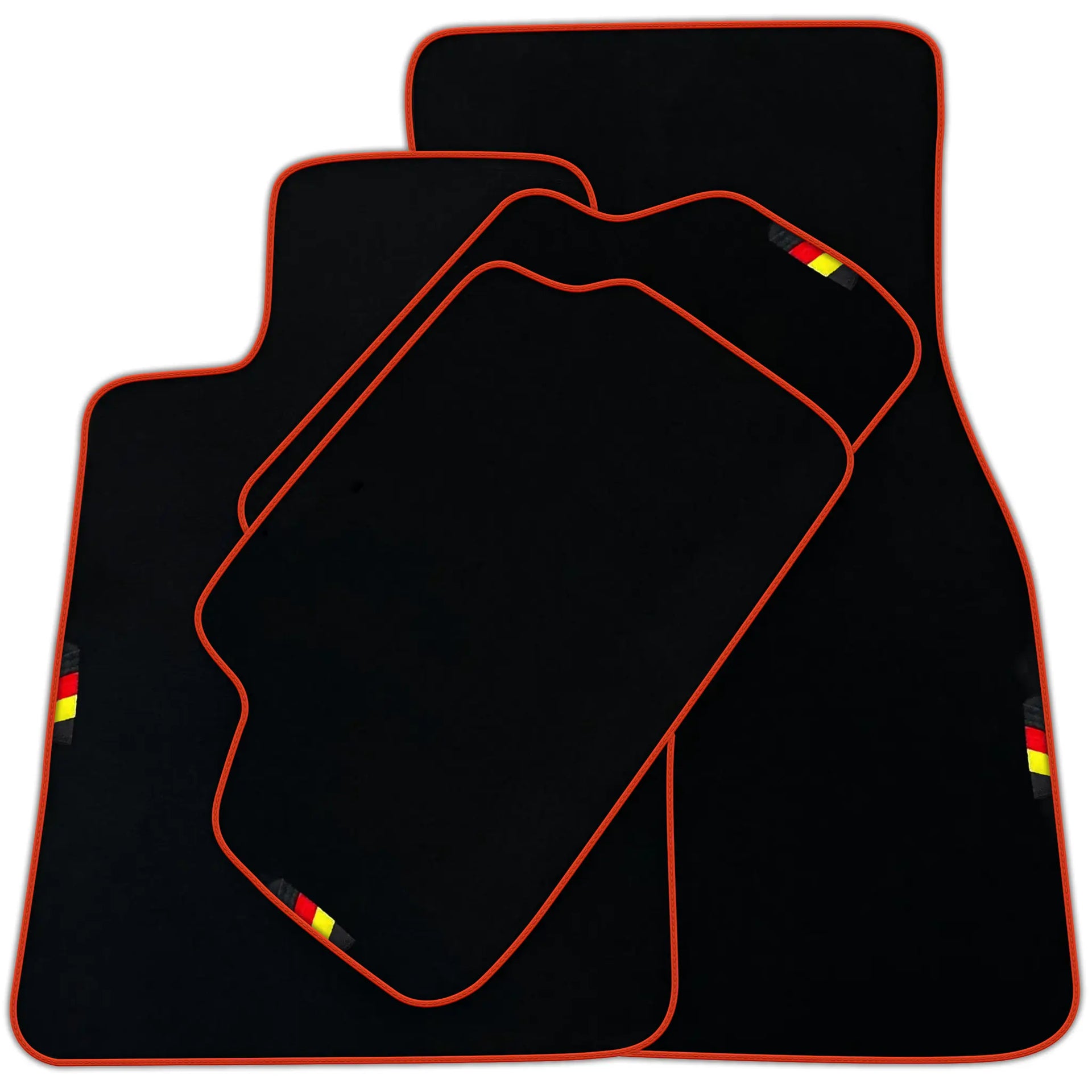 Black Floor Mats For BMW 7 Series F02 Germany Edition AutoWin Brand | Various Trim Colors