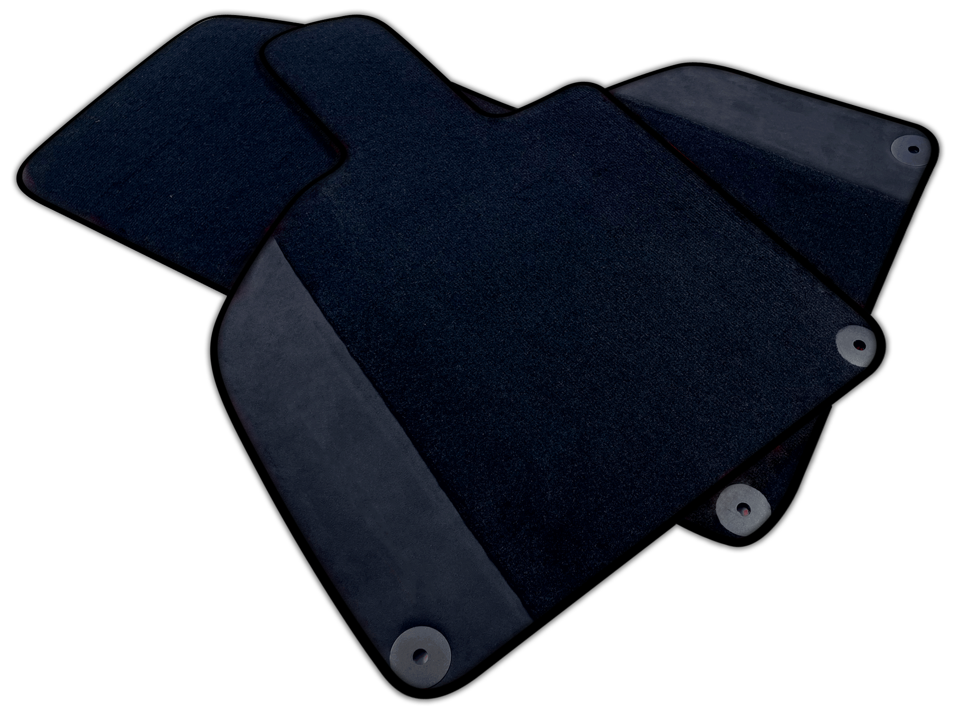 Custom Black Floor Mats for Lamborghini Huracan with Alcantara Leather