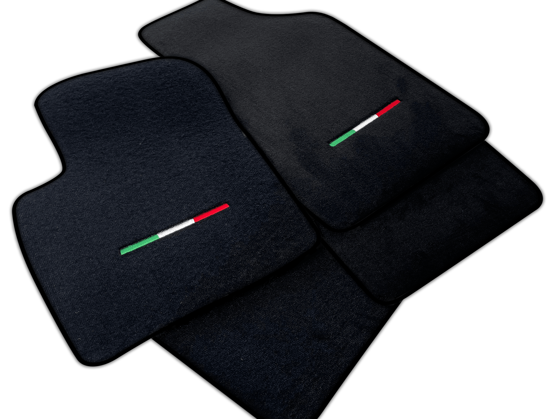 Italian Edition Black Floor Mats for Fiat 500X (2018-2024) Convertible