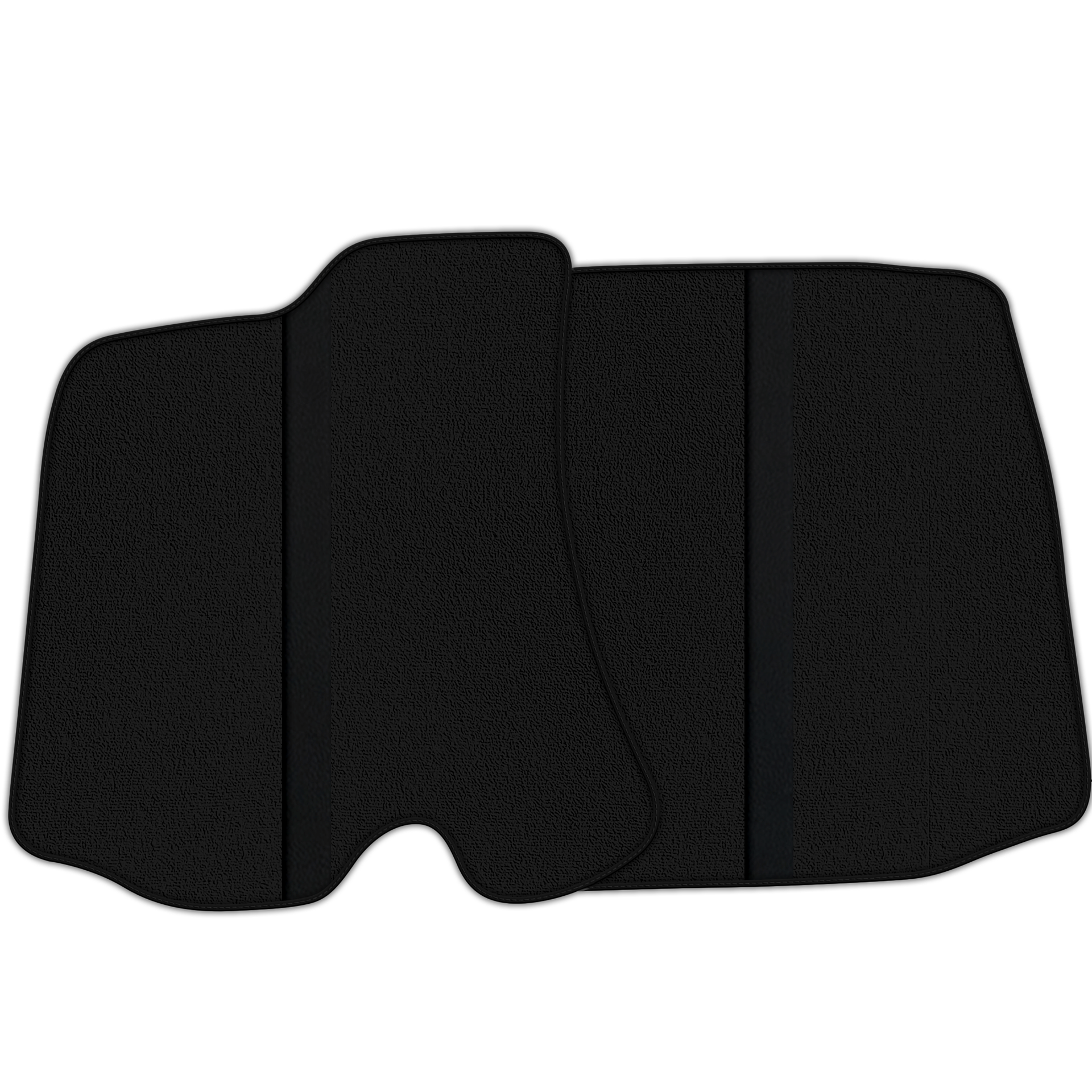 Black Floor Mats with Leather Line for Ferrari Portofino (2018-2023) - Various Colors