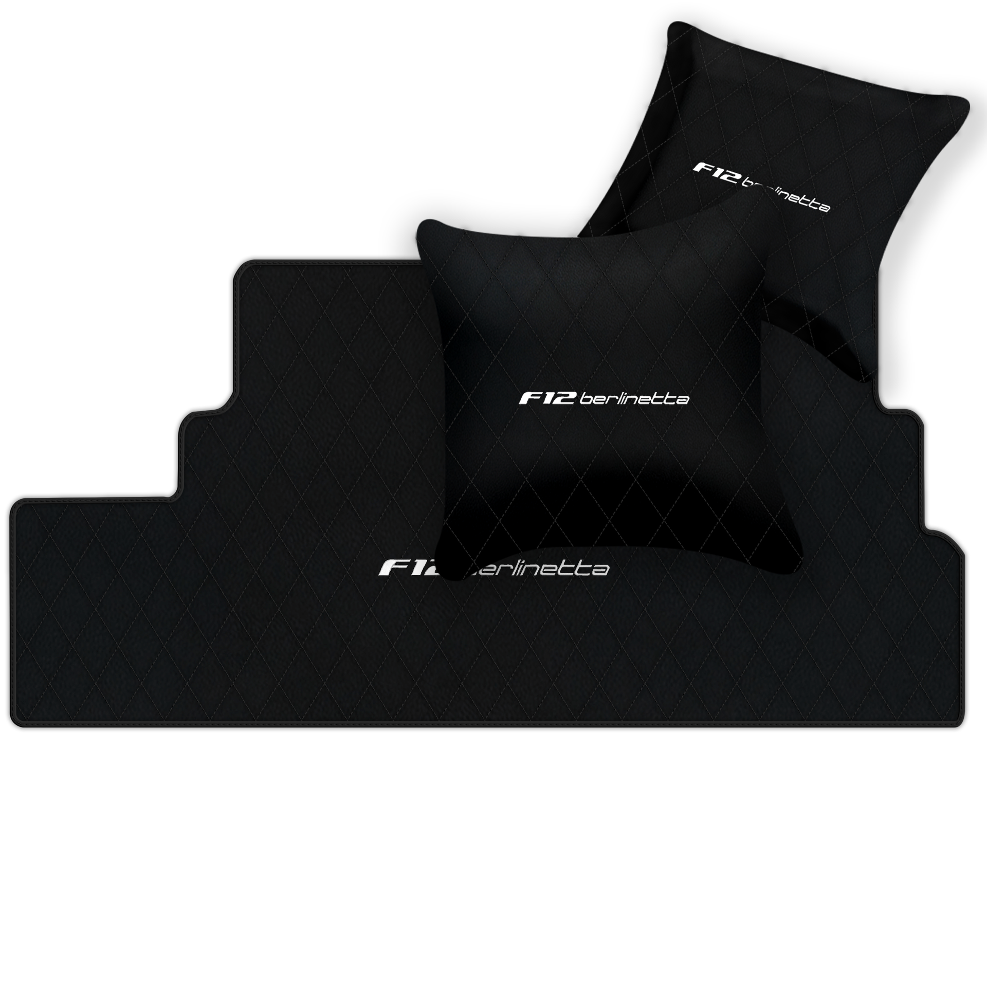 Premium Black Leather Floor Mats for Ferrari California | Full Set