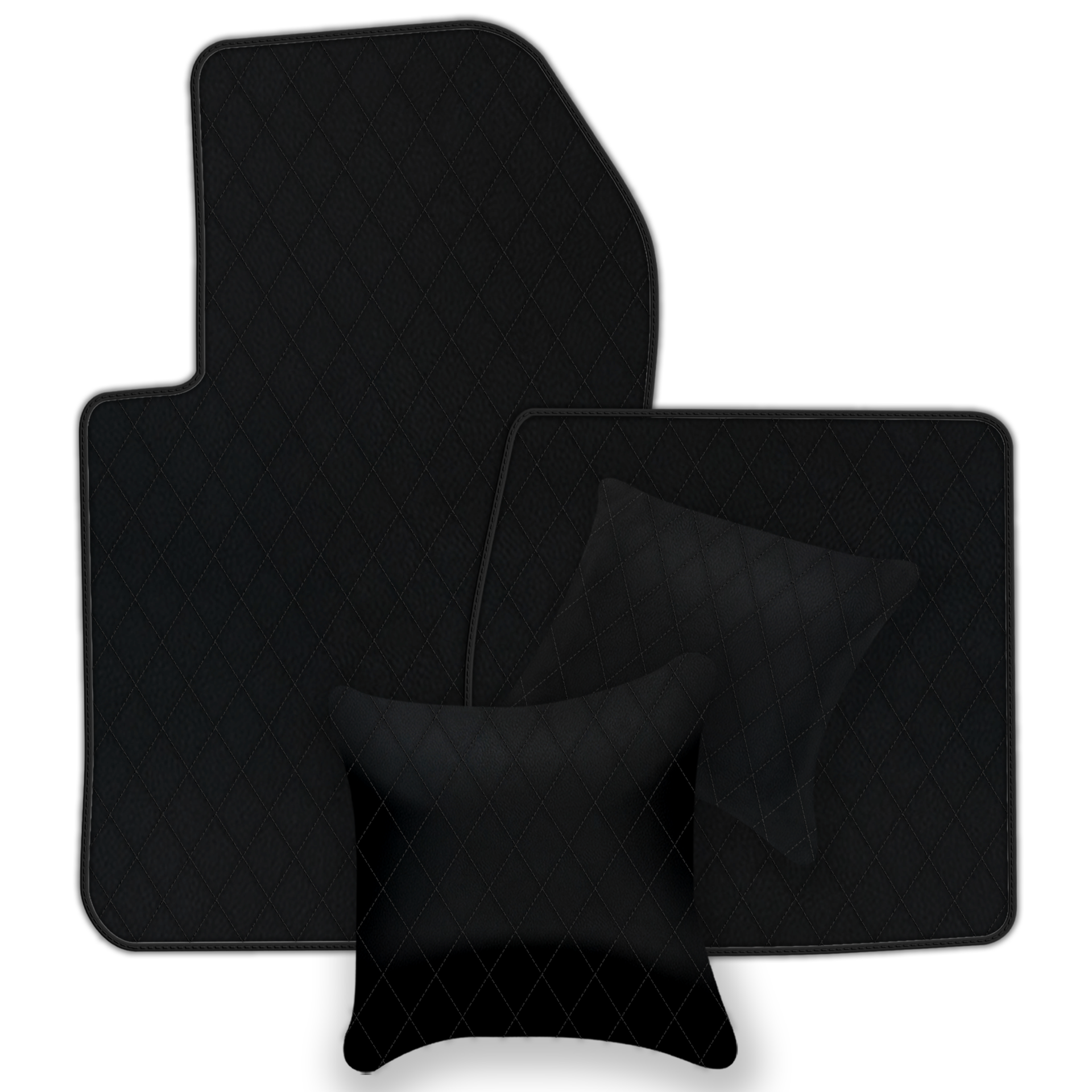 Custom Black Leather Floor Mats for Ferrari 599 Coupe (2006-2012)