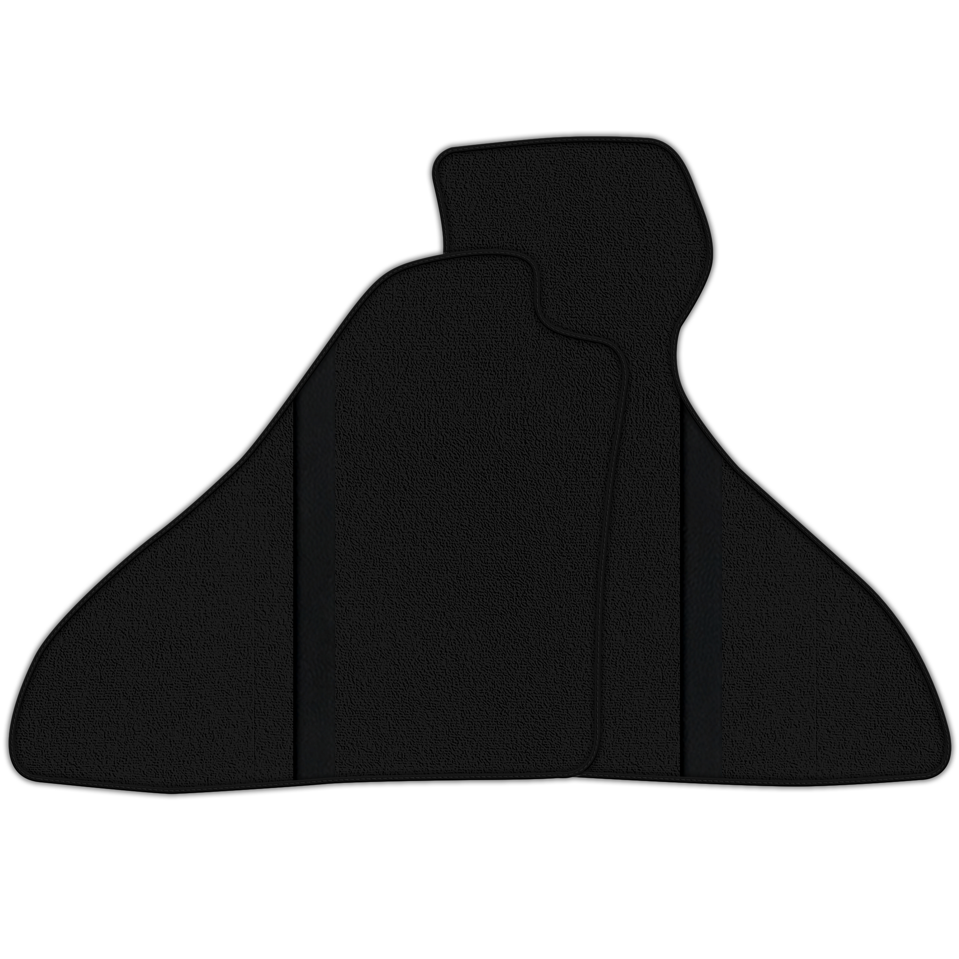 Black Leather-Trimmed Floor Mats for Ferrari Dino GT4 (1973-1979)