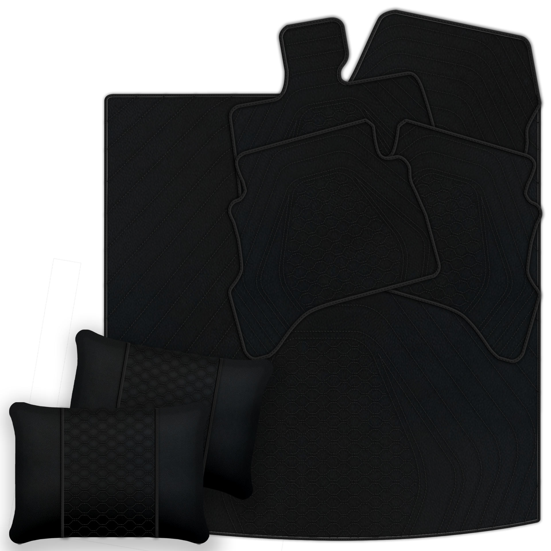 Premium Black Leather Floor Mats for Ferrari Mondial (1983-1993)