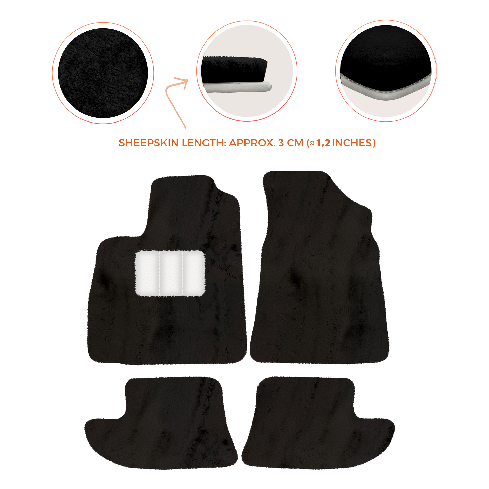 Premium Sheepskin Floor Mats for Bentley Continental GTC (2006–2011)