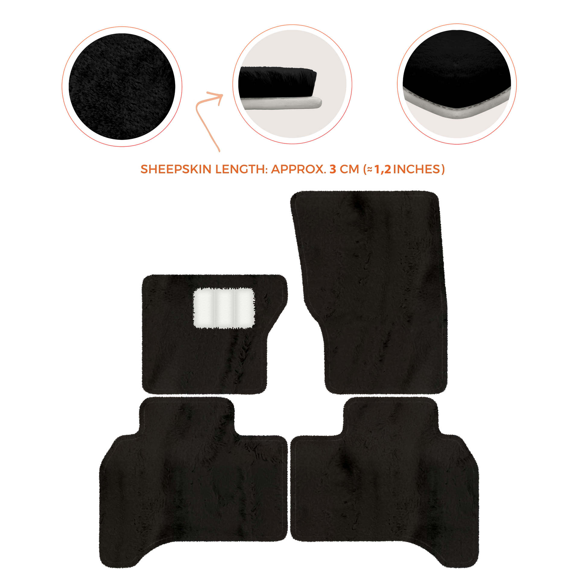 Premium Sheepskin Floor Mats for Range Rover Vehicles (2012-2022)