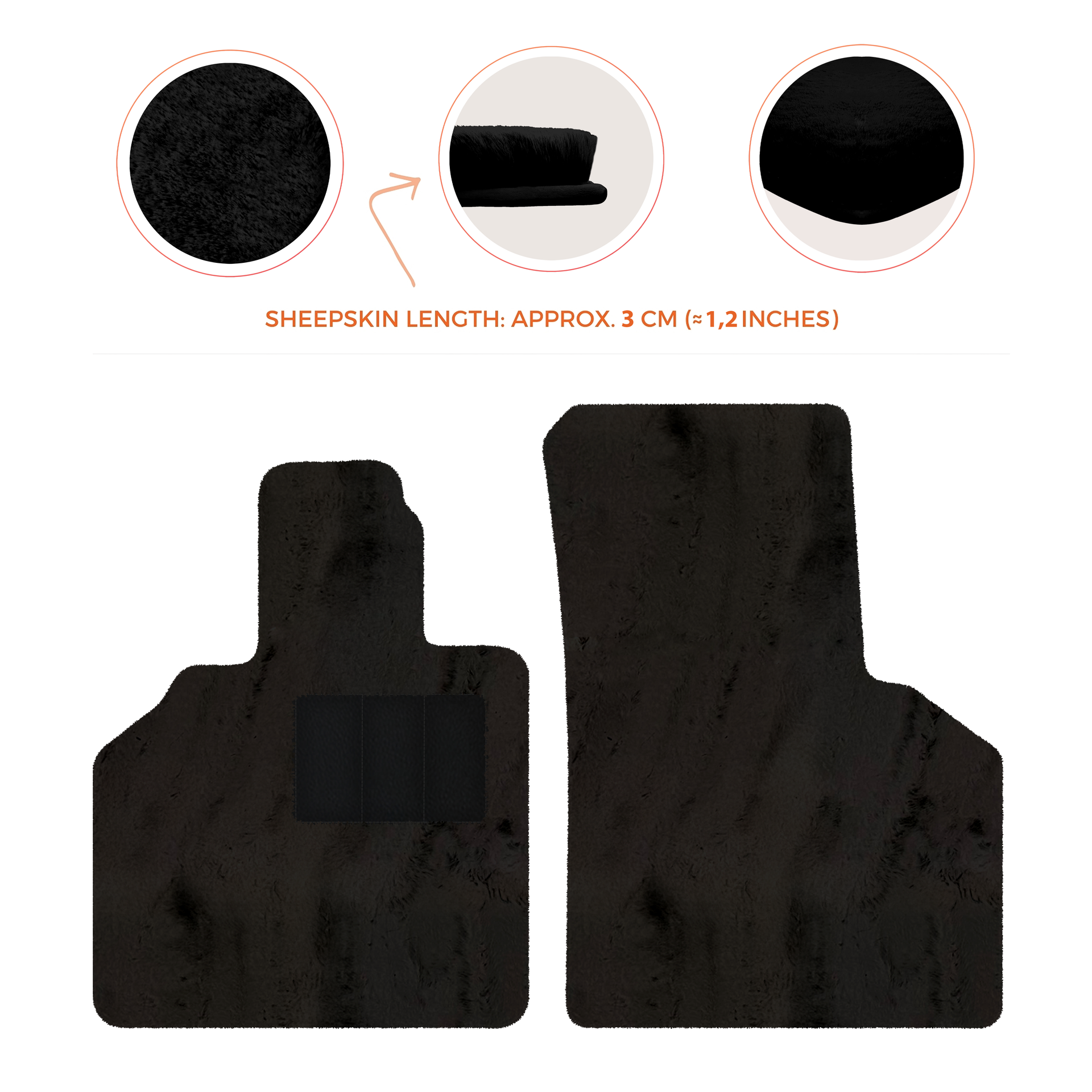 Premium Sheepskin Floor Mats for Lamborghini Aventador (2012-2022)