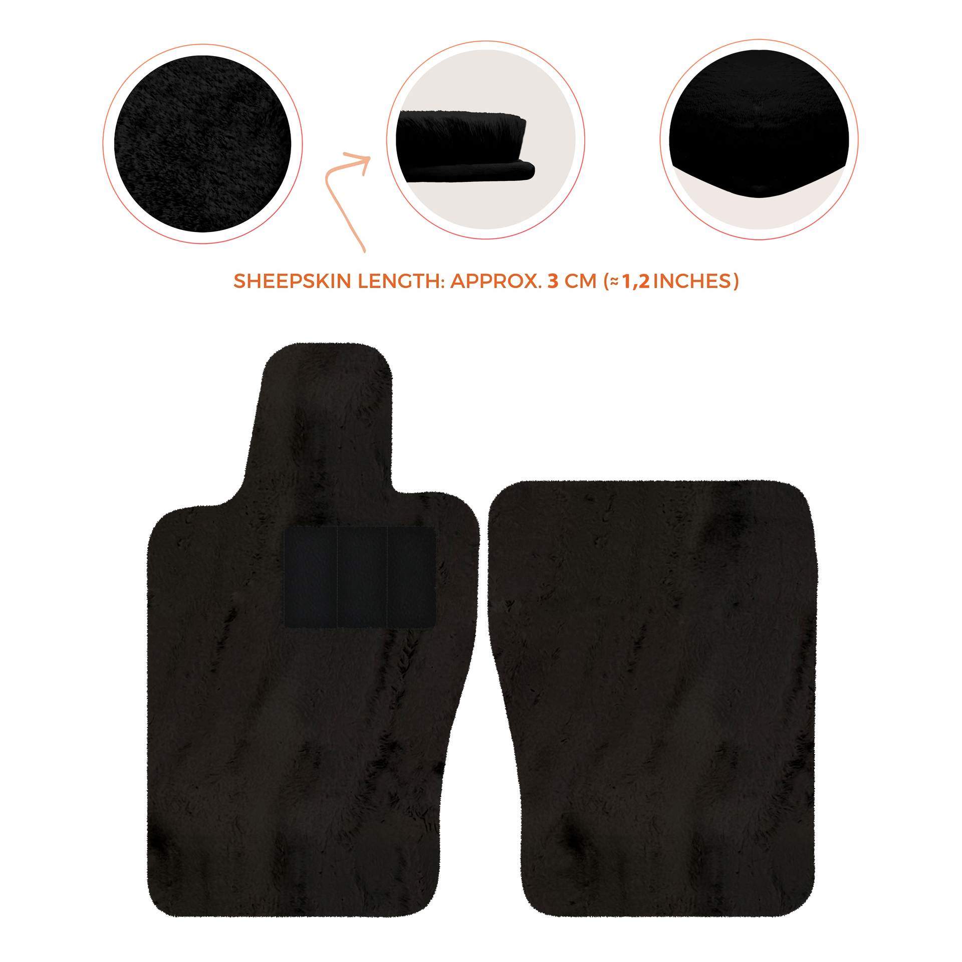 Premium Sheepskin Floor Mats for Aston Martin V8 Vantage (2019-2025)