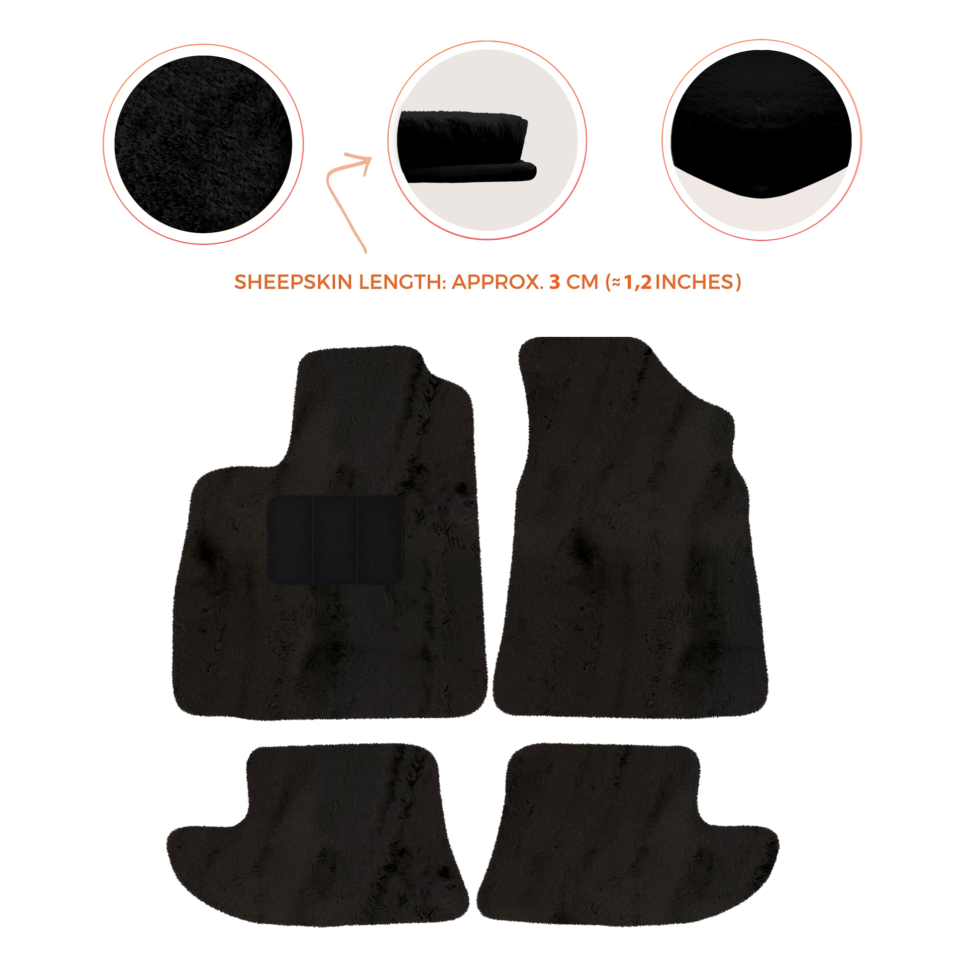 Premium Sheepskin Floor Mats for Bentley Continental GTC (2006–2011)