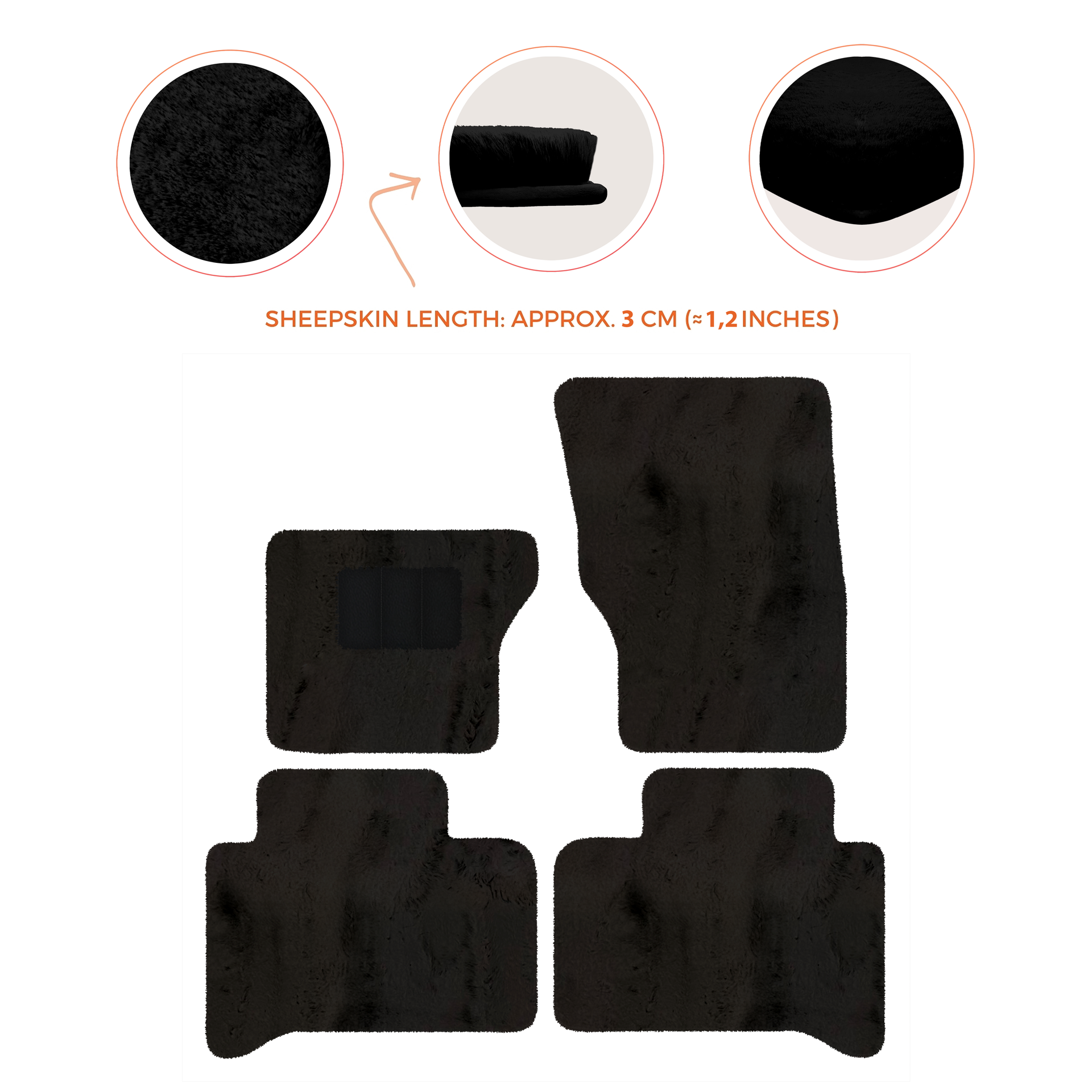 Luxury Sheepskin Floor Mats for Range Rover Velar (2017-2024)