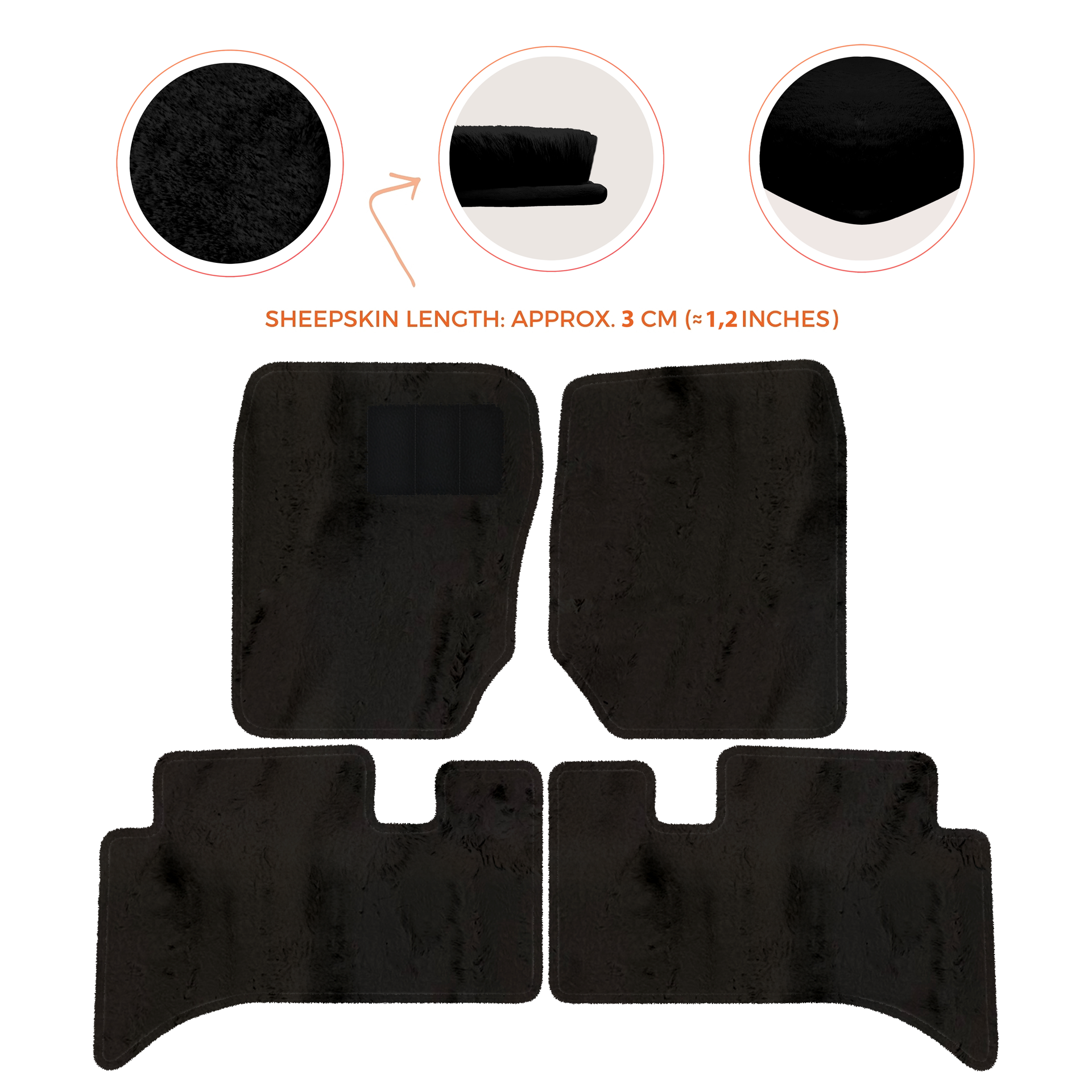 Premium Sheepskin Floor Mats for Range Rover Sport L460 (2022-2024)