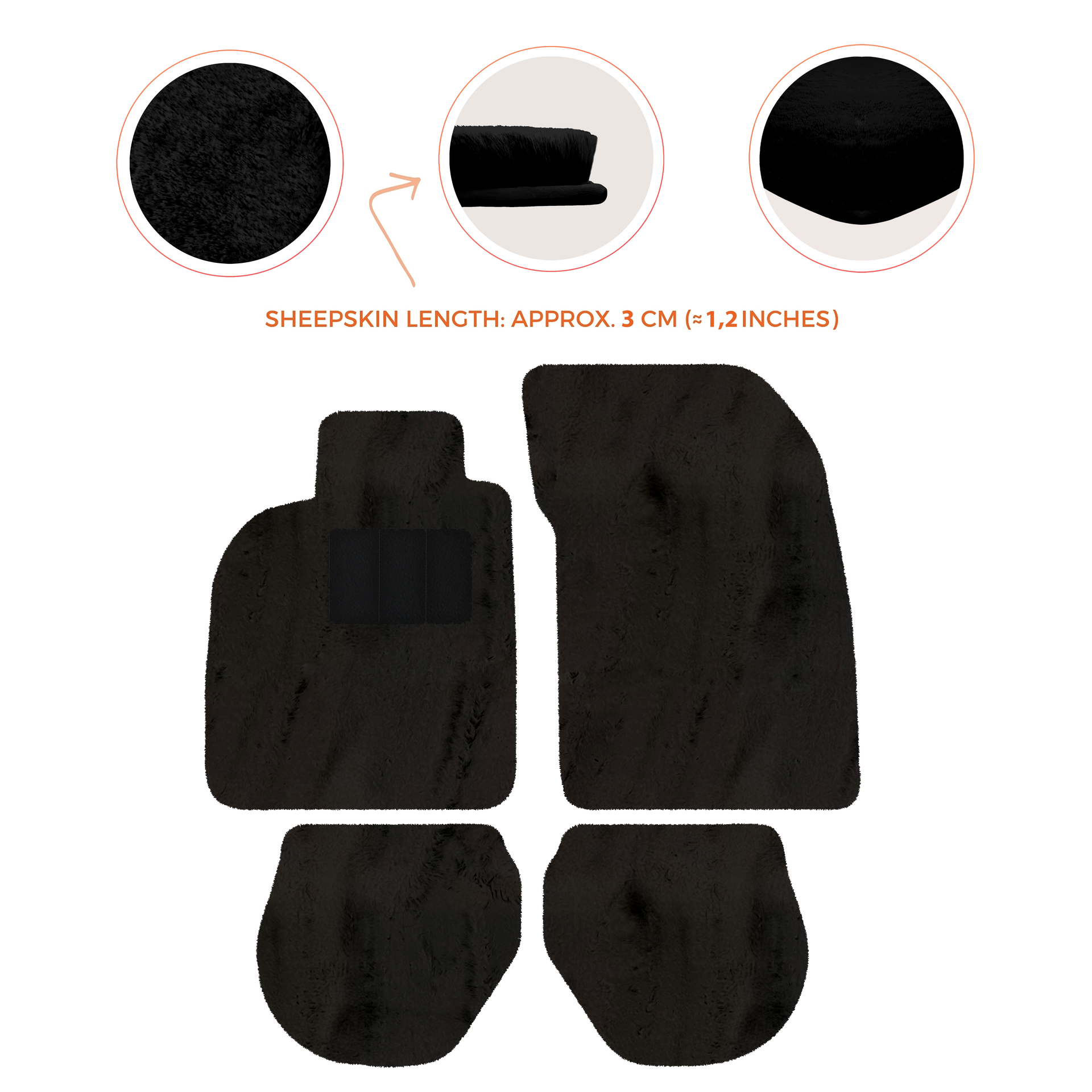 Customizable Leather Floor Mats with Square Pattern for Porsche 911 - 993 (1994-1998) - AutoWin