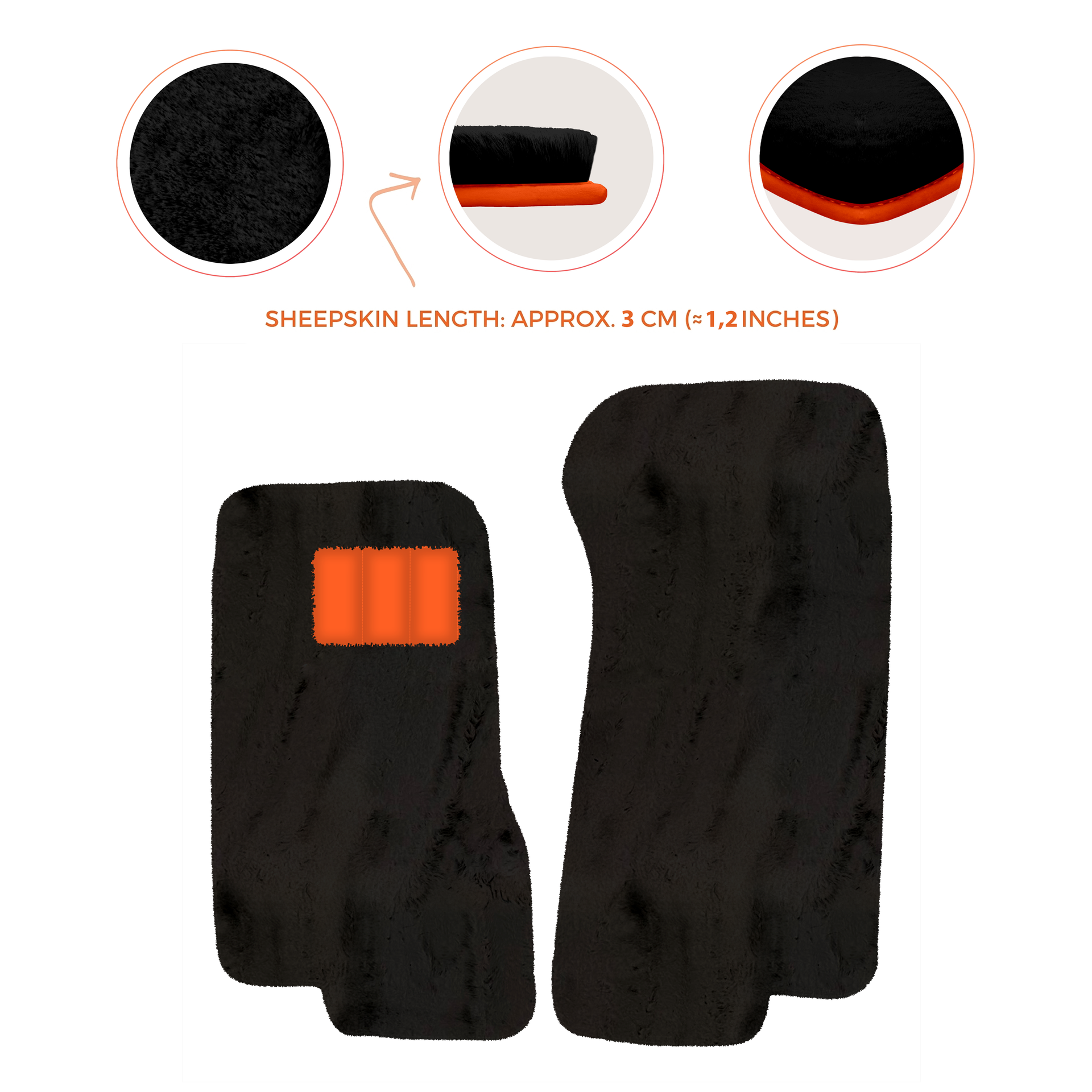 Luxury Sheepskin Floor Mats for Aston Martin V8 Coupe Special Volante (96-03)