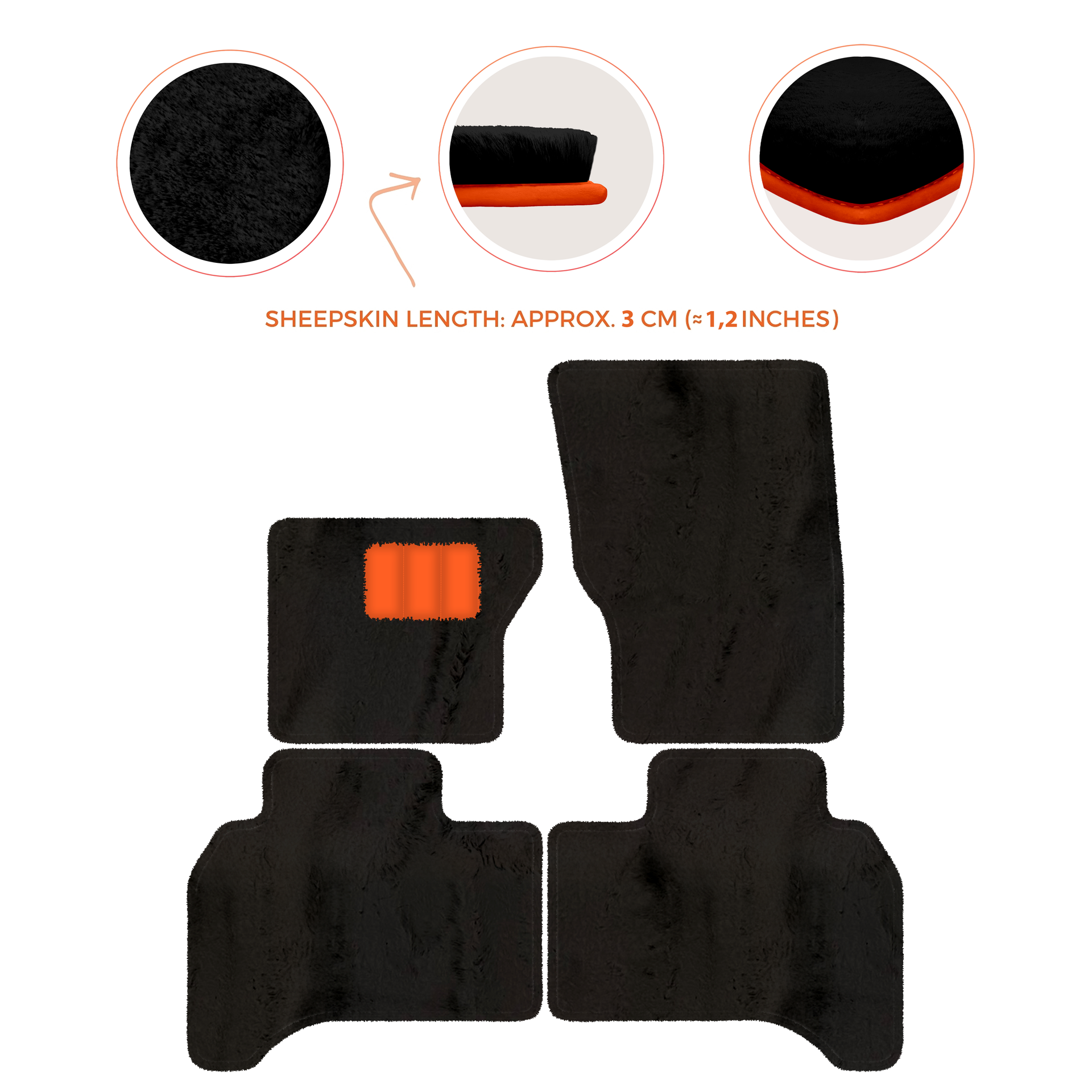 Premium Sheepskin Floor Mats for Range Rover Vehicles (2012-2022)