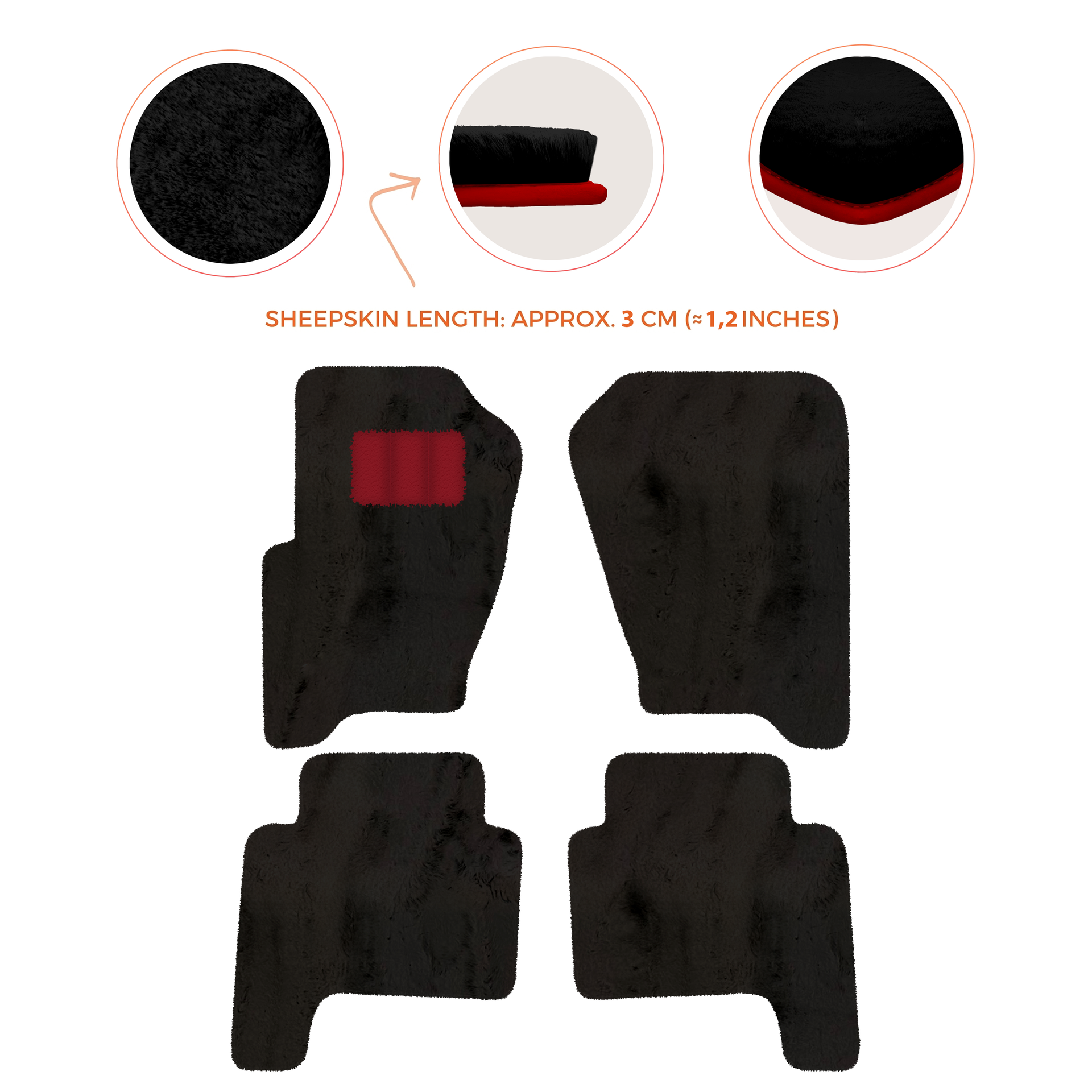 Luxury Sheepskin Floor Mats for Land Rover Discovery (2017-2026)